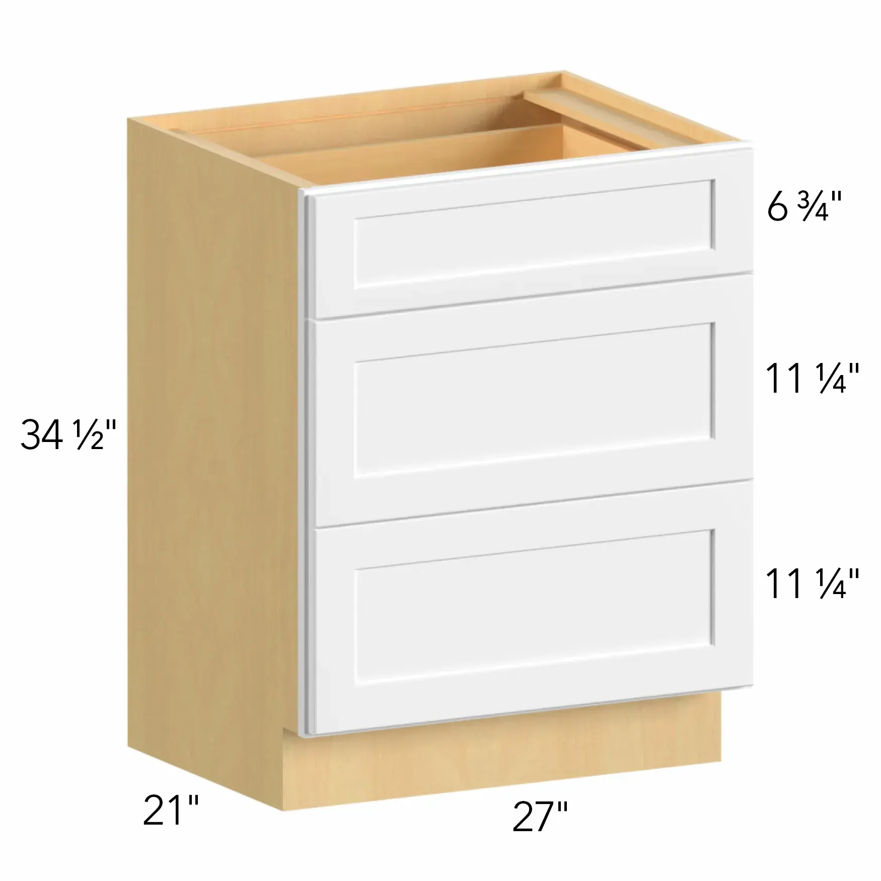 Allure® Echo Dove 27"W x 34.5"H x 21"D Vanity Drawer Base (VDB27-34)