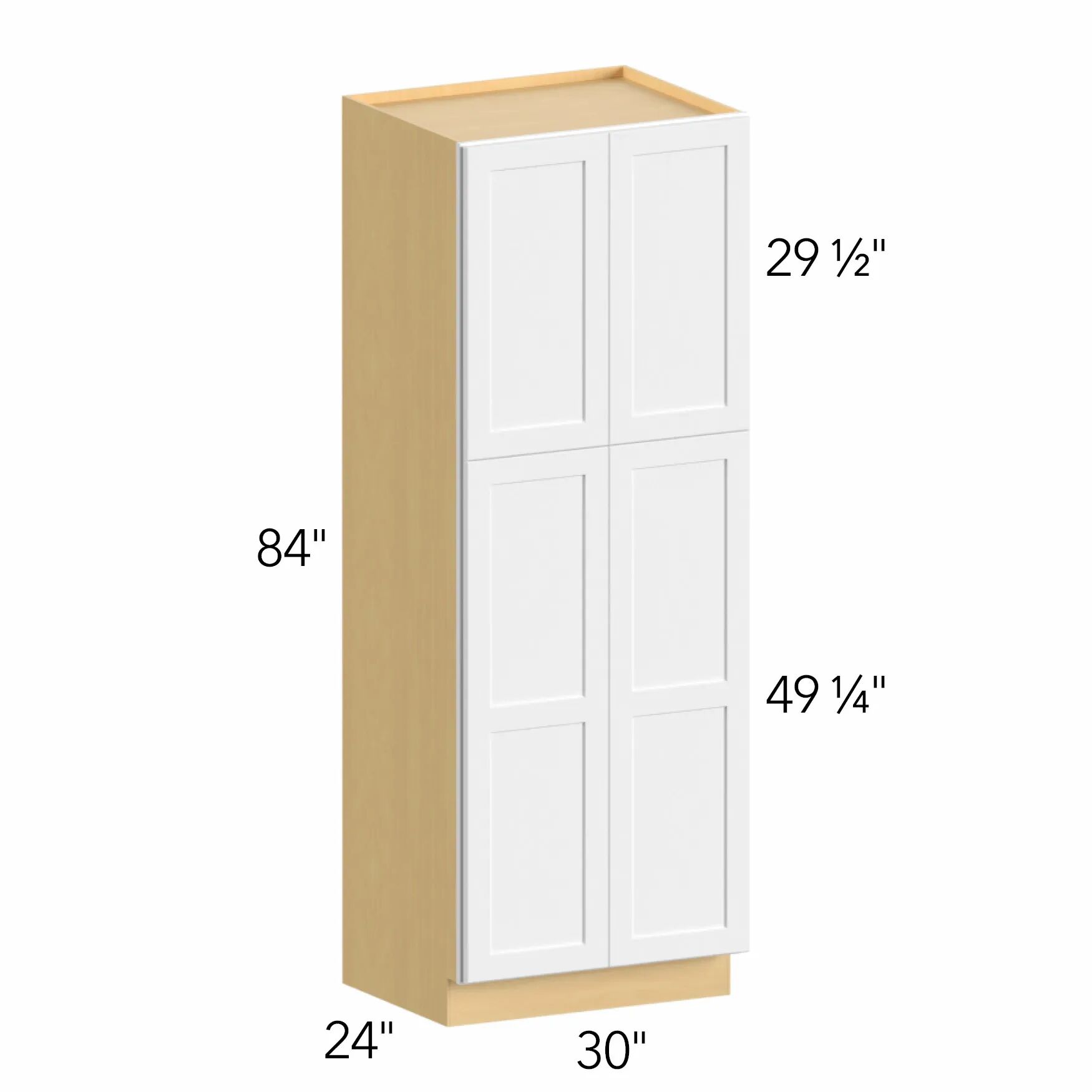 Allure® Echo Timber 30"W x 84"H x 24"D Tall Pantry Cabinet (TP302484)