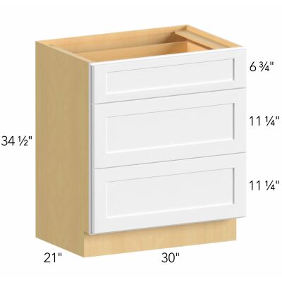 Allure® Echo Dove 30"W x 34.5"H x 21"D Vanity Drawer Base (VDB30-34)