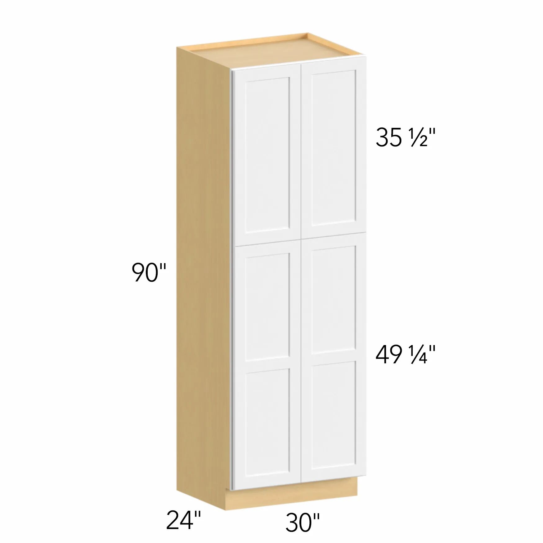 Allure® Echo Timber 30"W x 90"H x 24"D Tall Pantry Cabinet (TP302490)