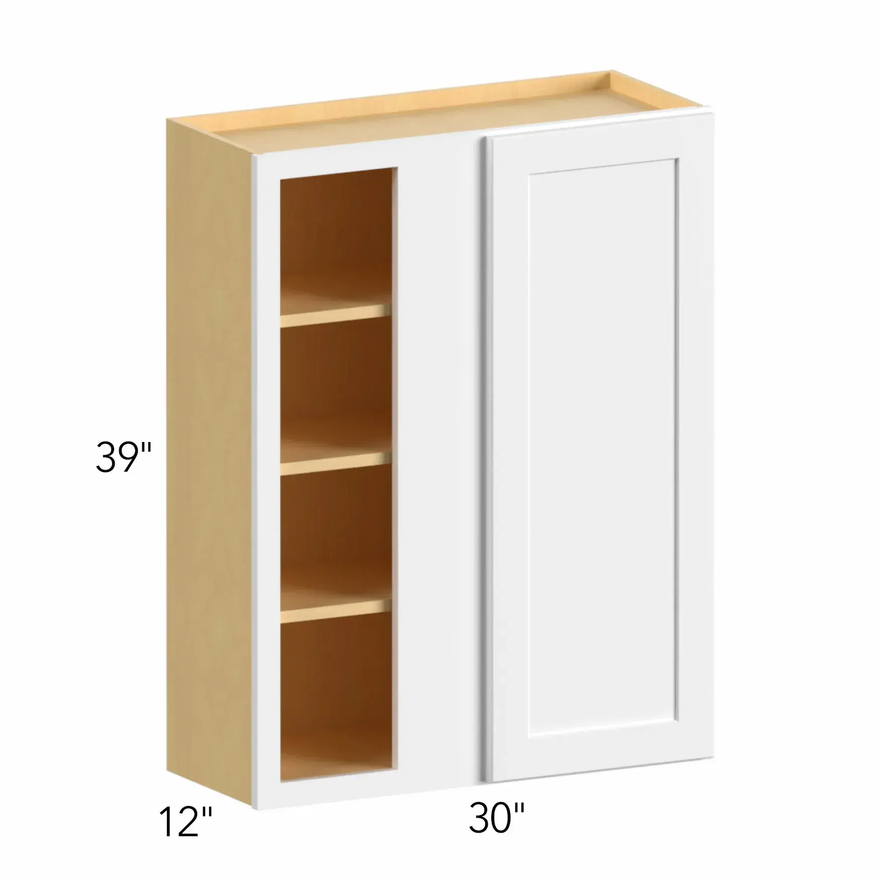 Allure® Galaxy Frost 30"W x 39"H x 12"D Blind Corner Cabinet (WBC3039)