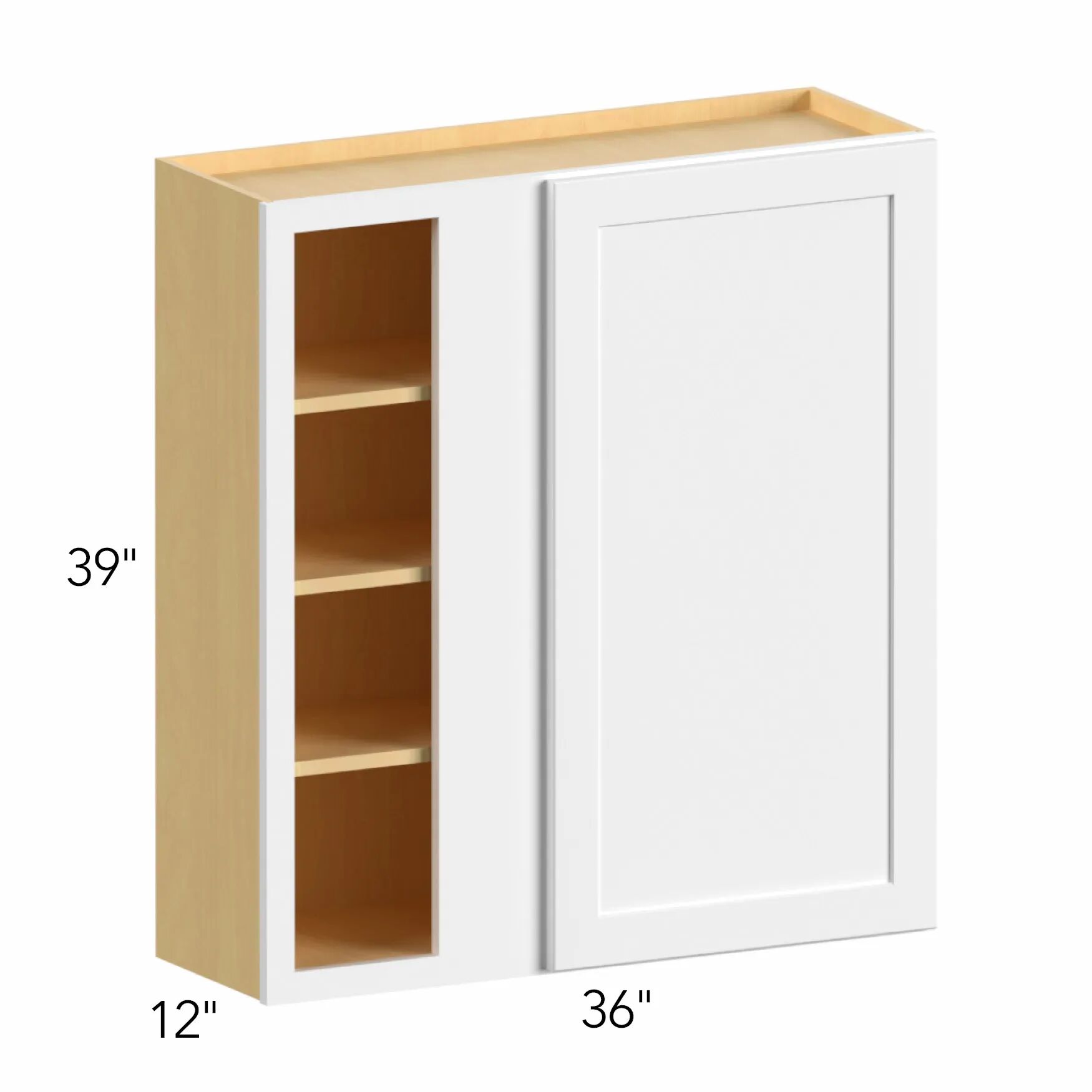 Illume® Tuscany Ida 1 36"W x 39"H x 13"D Blind Corner Cabinet (WBC3639)