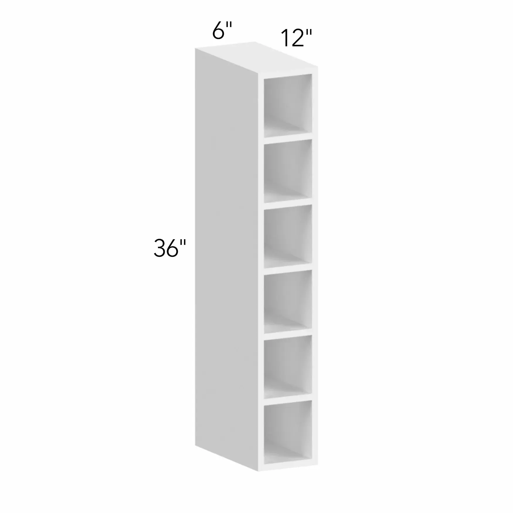 Allure® Echo Dove 6"W x 36"H x 12"D Wall Wine Cube (WC0636)