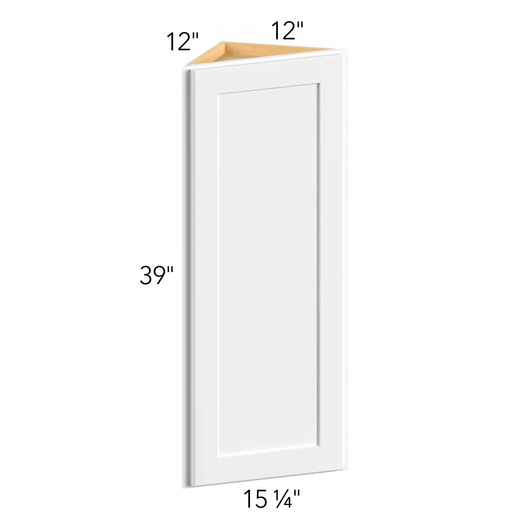 Allure® Galaxy Dove 12"W x 39"H x 12"D Wall Angle End Cabinet (WAE1239)