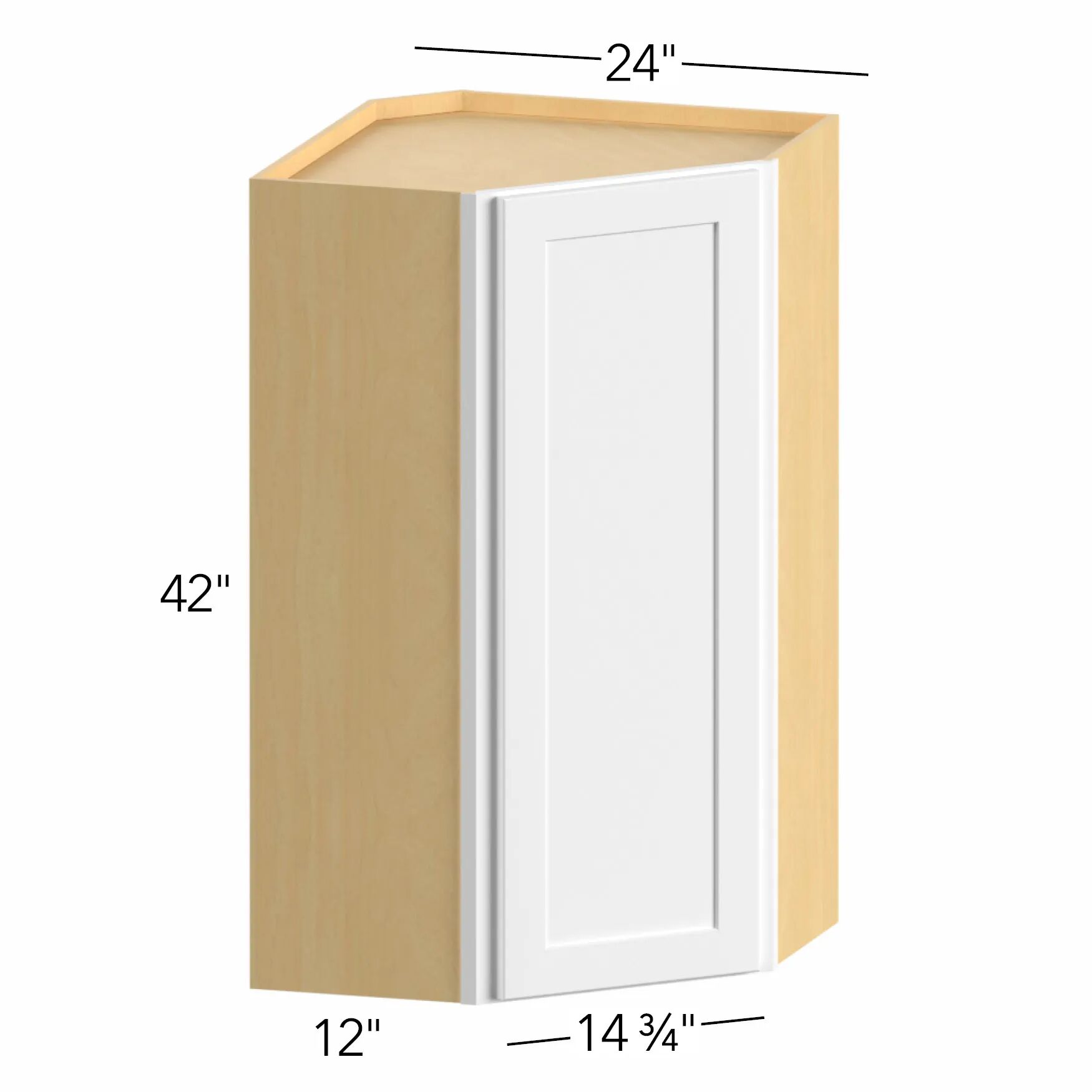 Allure® Galaxy Timber 24"W x 42"H x 24"D Diagonal Corner Wall Cabinet (WDC2442)