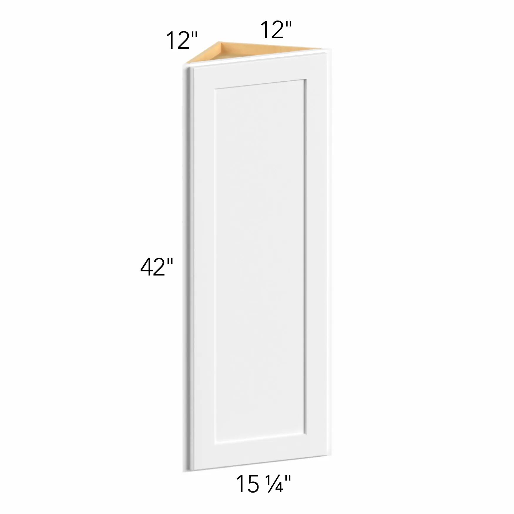 Allure® Echo Mocha 12"W x 42"H x 12"D Wall Angle End Cabinet (WAE1242)
