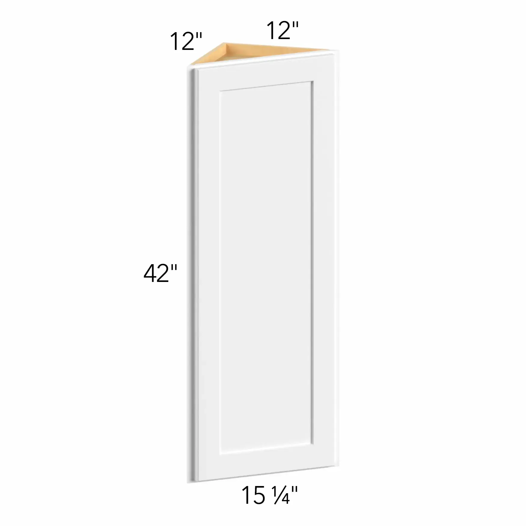 Allure® Echo Mocha 12"W x 42"H x 12"D Wall Angle End Cabinet (WAE1242)