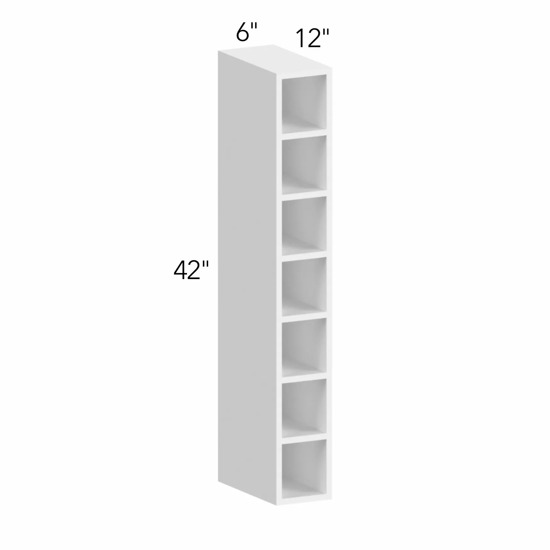 Allure® Echo Dove 6"W x 42"H x 12"D Wall Wine Cube (WC0642)