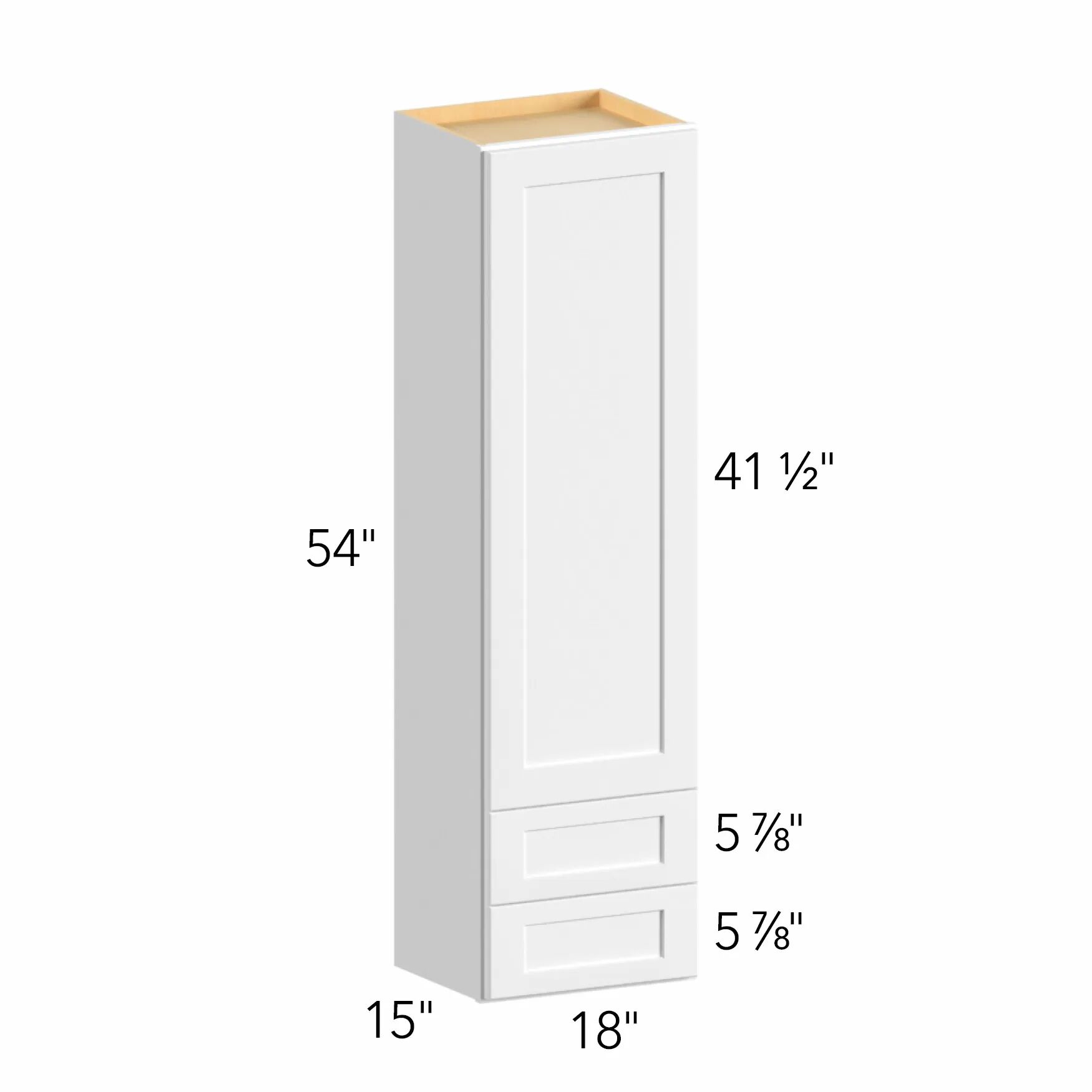 Allure® Echo Dove 18"W x 54"H x 15"D Wall Cabinet with Drawers (WD1854)