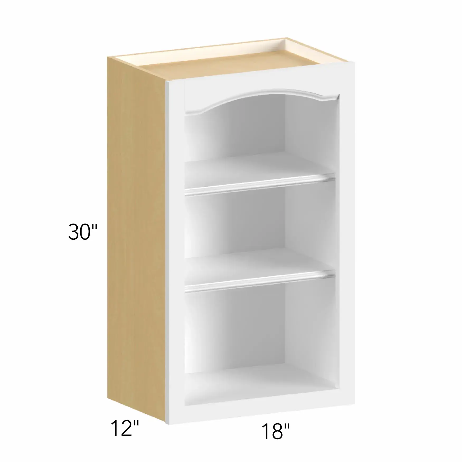 Allure® Nexus Frost 18"W x 30"H x 12"D Wall Open Shelf (WOS1830)