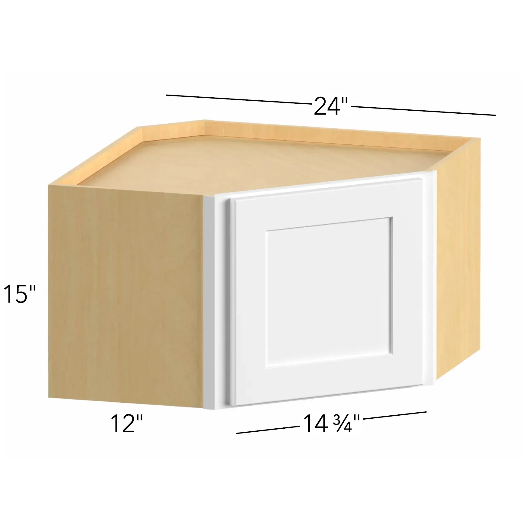 Allure® Echo Mocha 24"W x 15"H x 24"D Diagonal Corner Wall Cabinet (WDC2415)