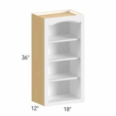 Allure® Nexus Frost 18"W x 36"H x 12"D Wall Open Shelf (WOS1836)