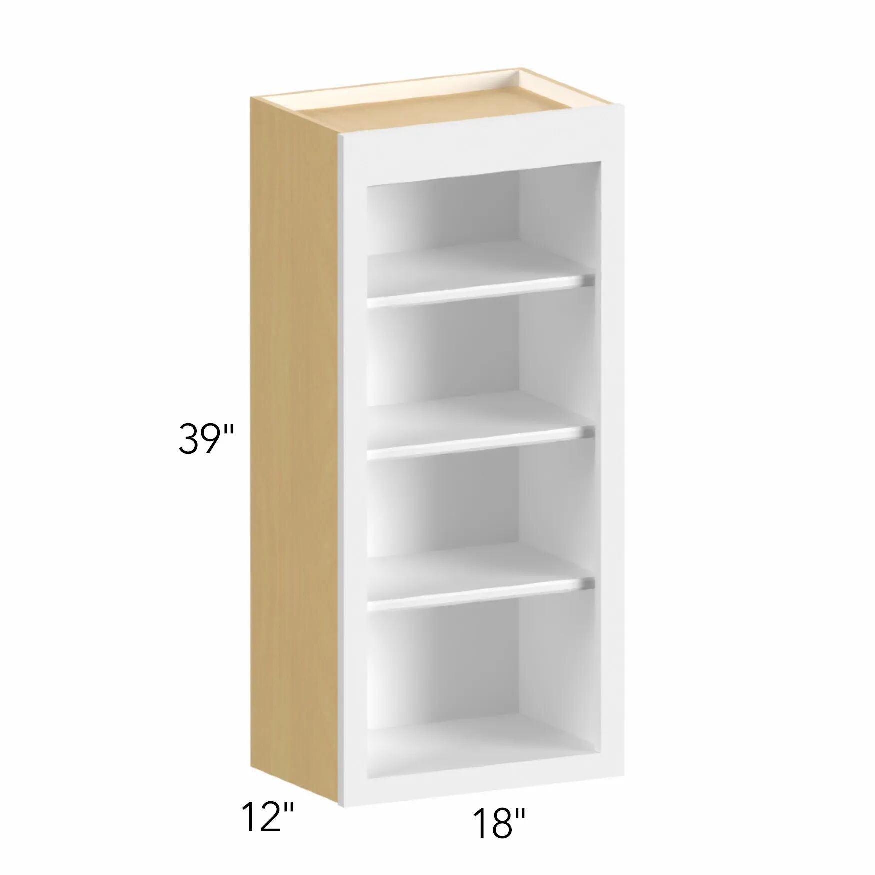 Allure® Galaxy Timber 18"W x 39"H x 12"D Wall Open Shelf (WOS1839)