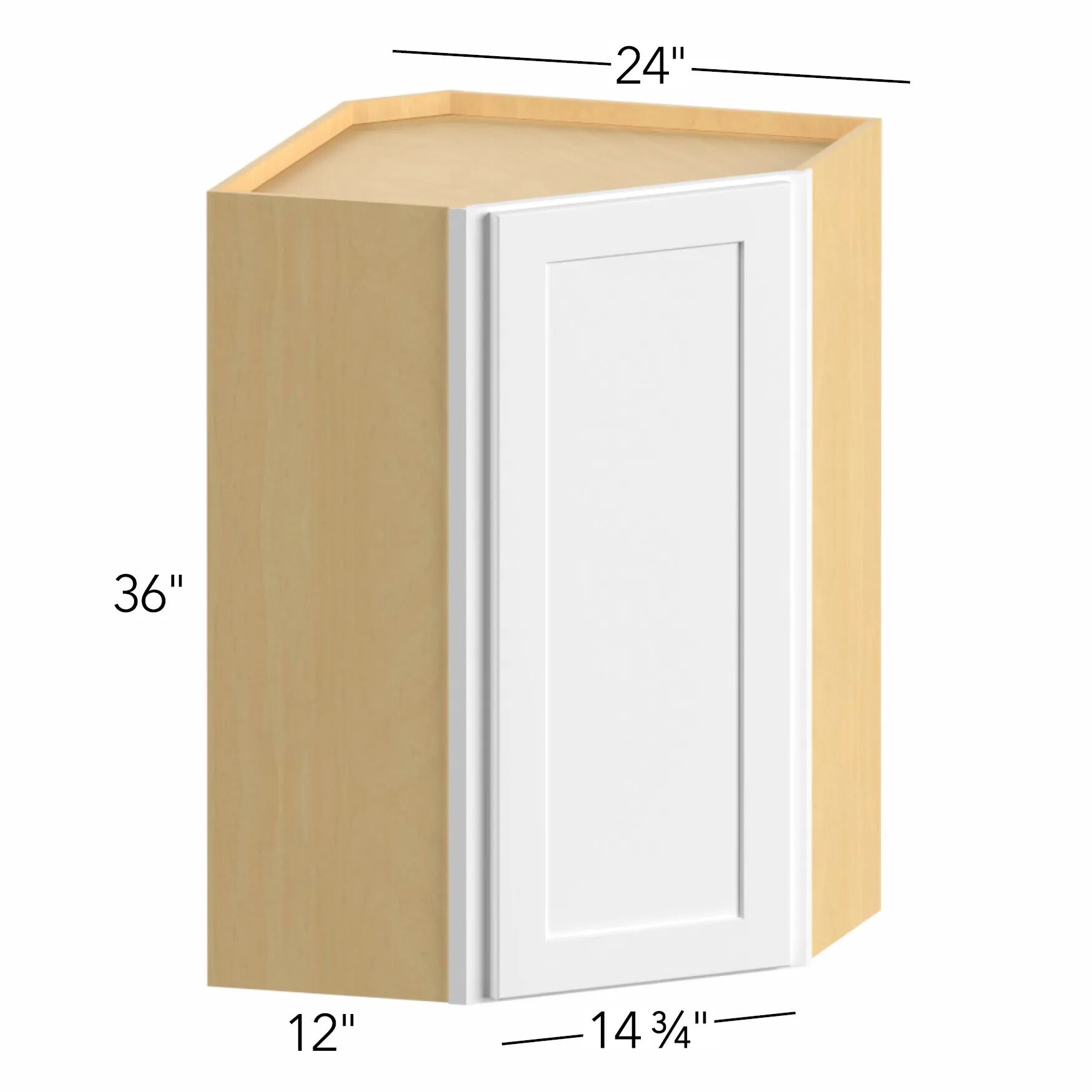 Allure® Galaxy Linen 24"W x 36"H x 24"D Diagonal Corner Wall Cabinet (WDC2436)