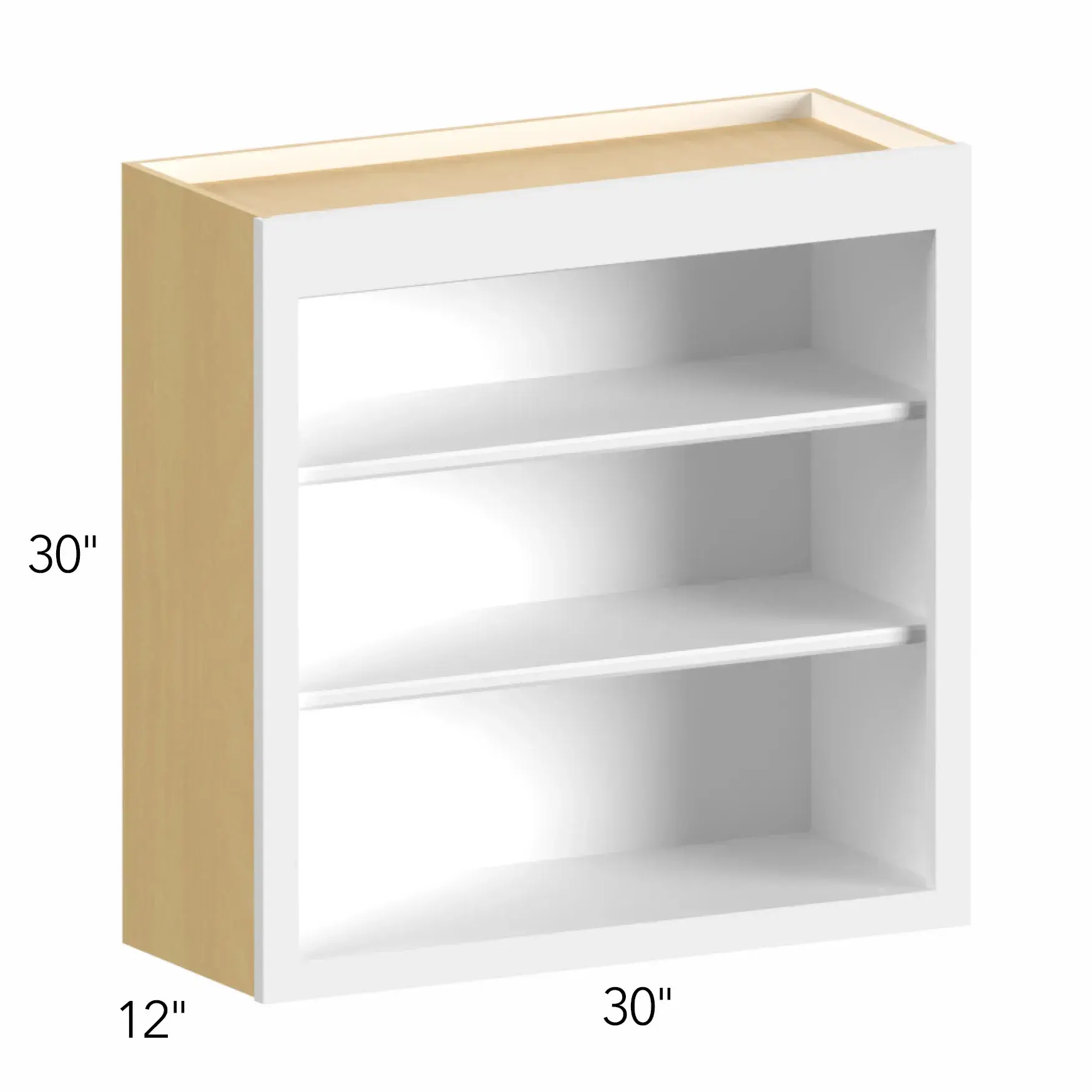 Allure® Luna Timber 30"W x 30"H x 12"D Wall Open Shelf (WOS3030)