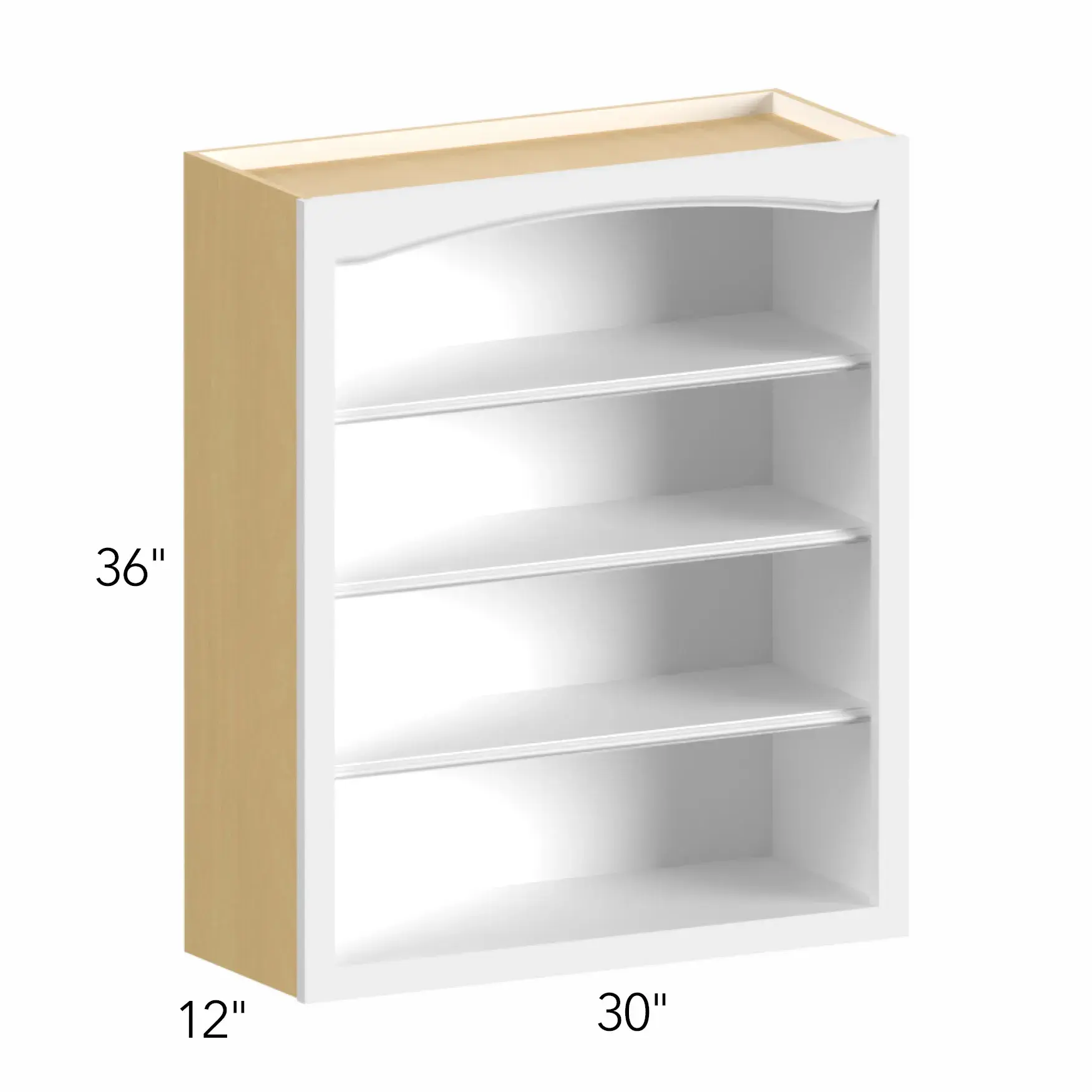 Allure® Nexus Frost 30"W x 36"H x 12"D Wall Open Shelf (WOS3036)