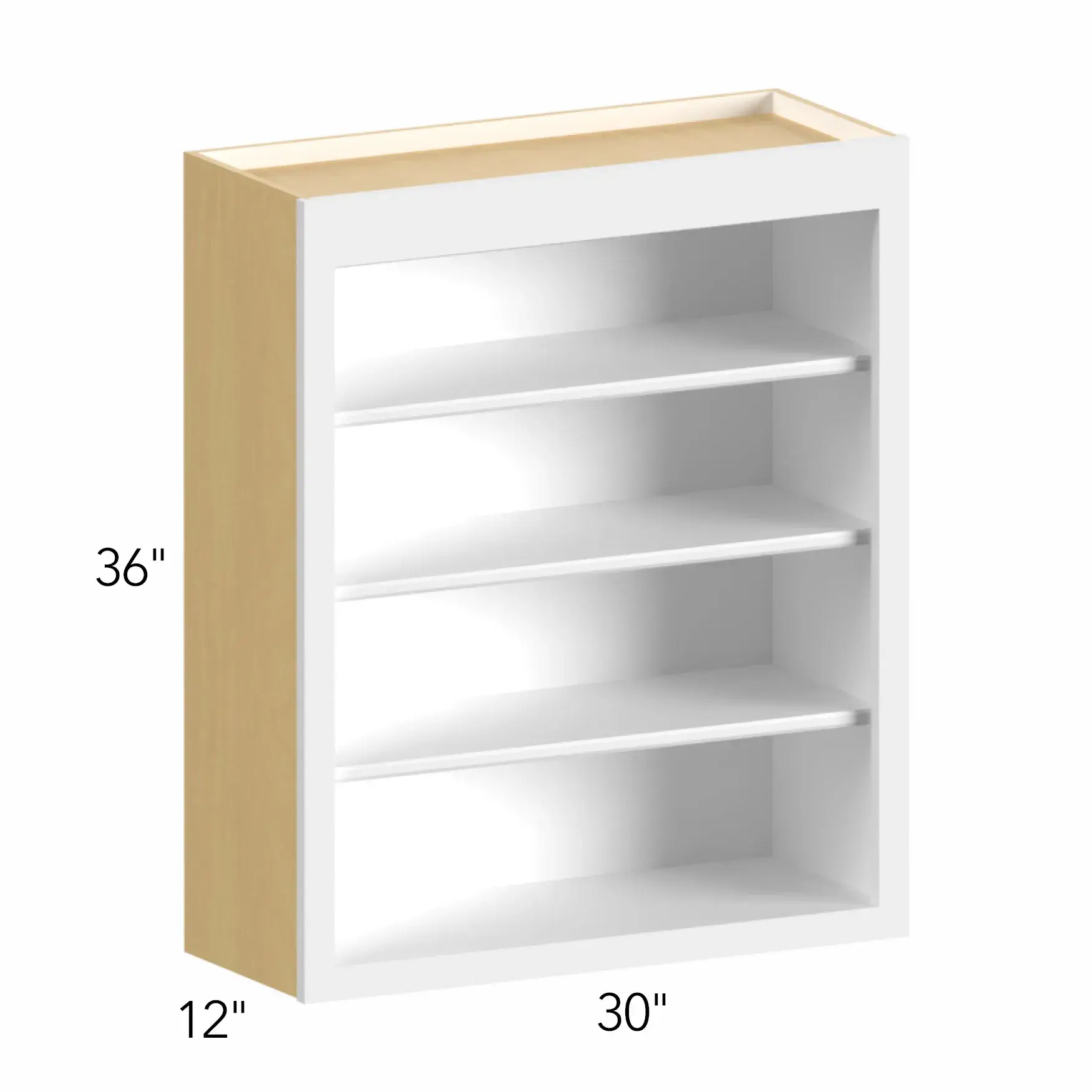 Allure® Echo Dove 30"W x 36"H x 12"D Wall Open Shelf (WOS3036)