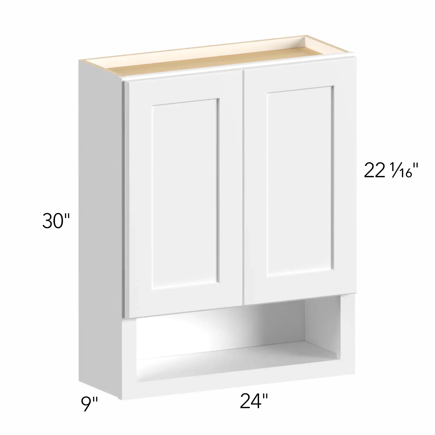 Allure® Echo Dove 24"W x 30"H x 9"D Wall Vanity Storage (WVS2430)