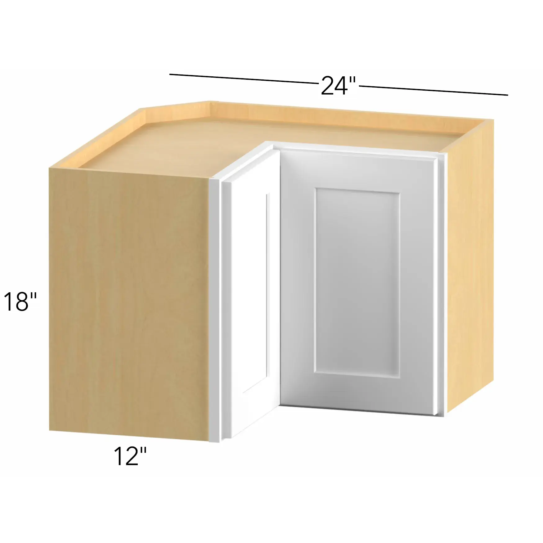 Allure® Echo Dove 24"W x 18"H x 24"D Pie Cut Corner Cabinet (WPC2418)