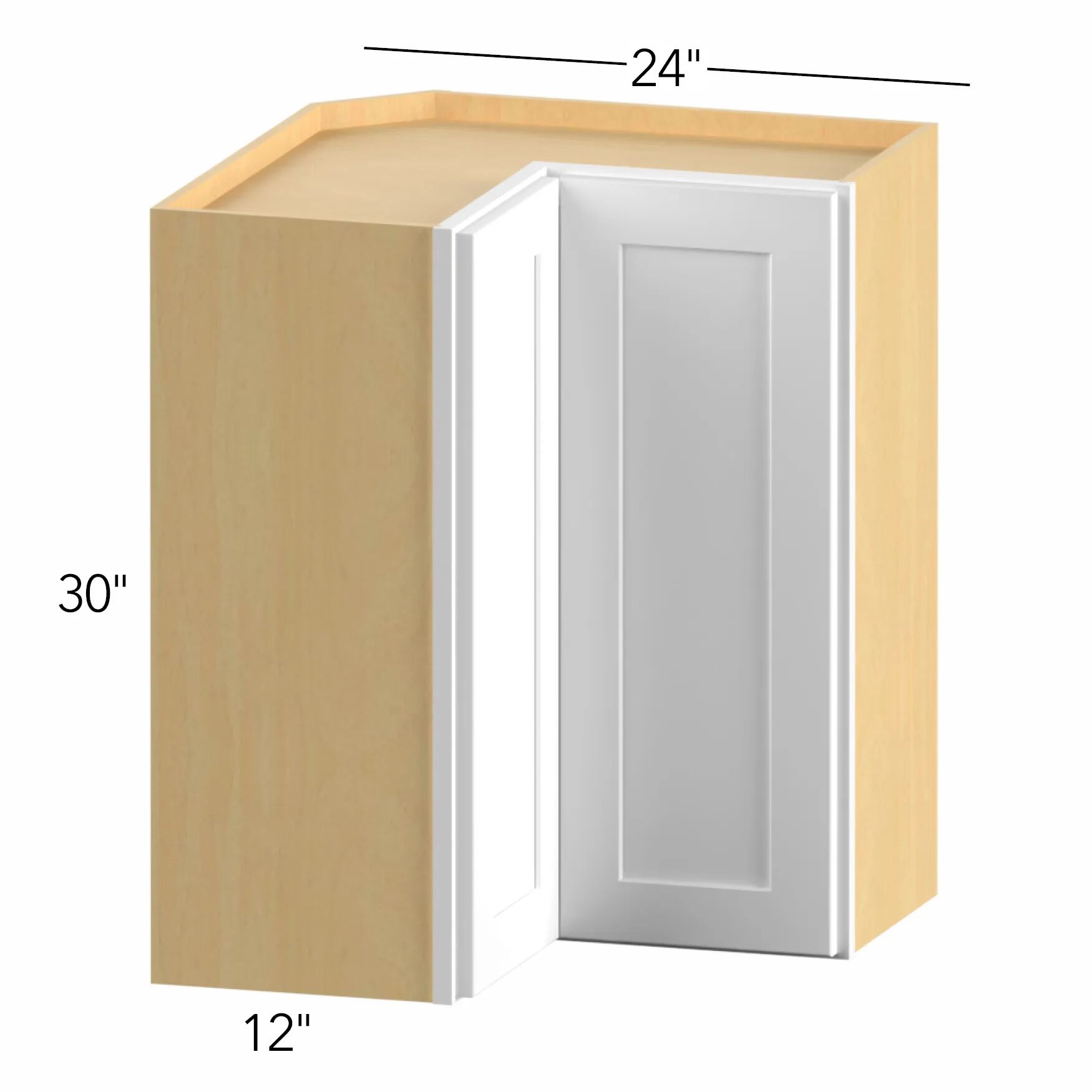 Allure® Echo Dove 24"W x 30"H x 24"D Pie Cut Corner Cabinet (WPC2430)