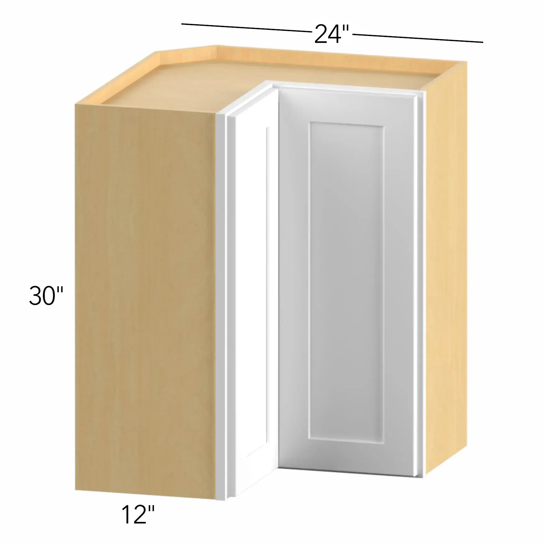 Allure® Echo Dove 24"W x 30"H x 24"D Pie Cut Corner Cabinet (WPC2430)