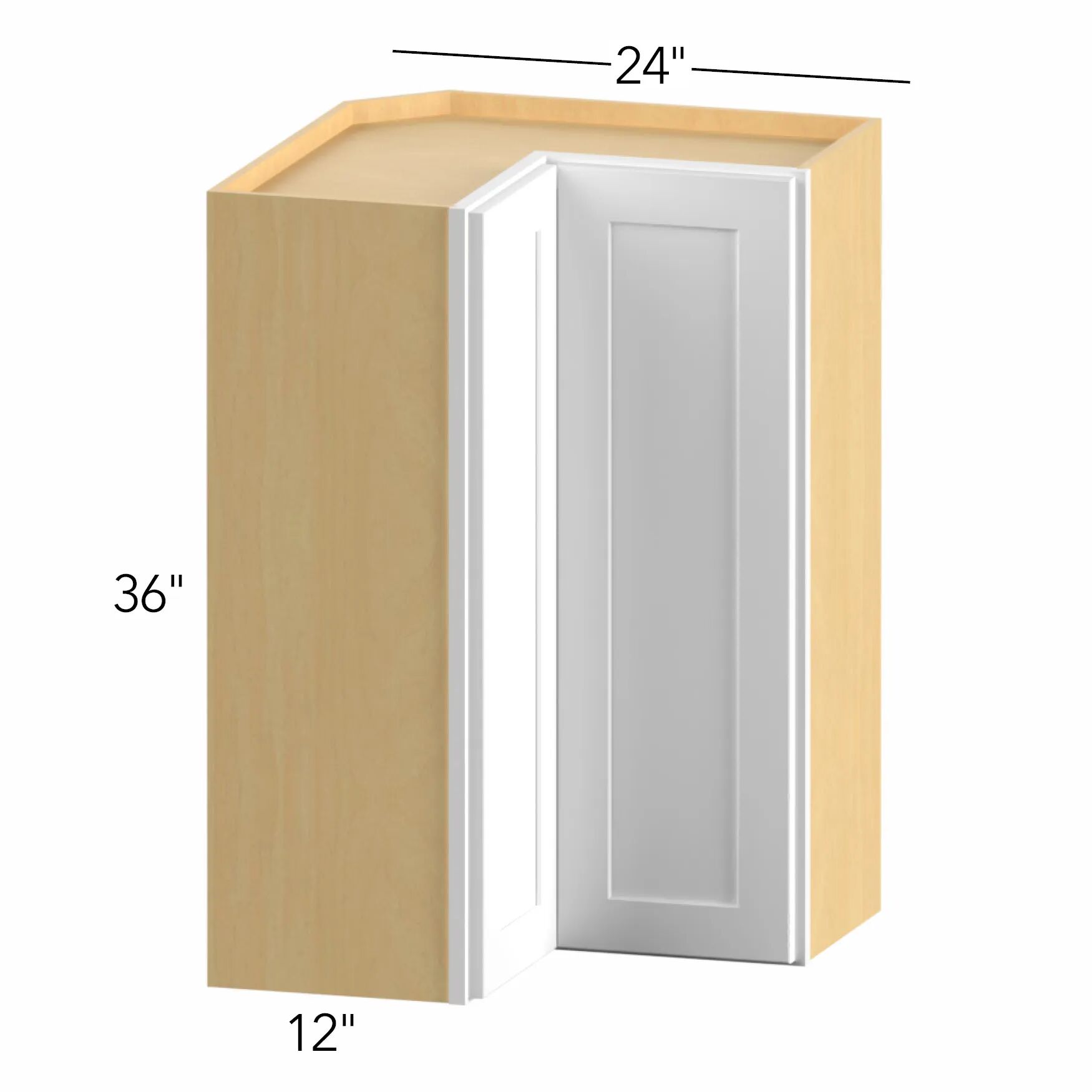 Allure® Echo Dove 24"W x 36"H x 24"D Pie Cut Corner Cabinet (WPC2436)