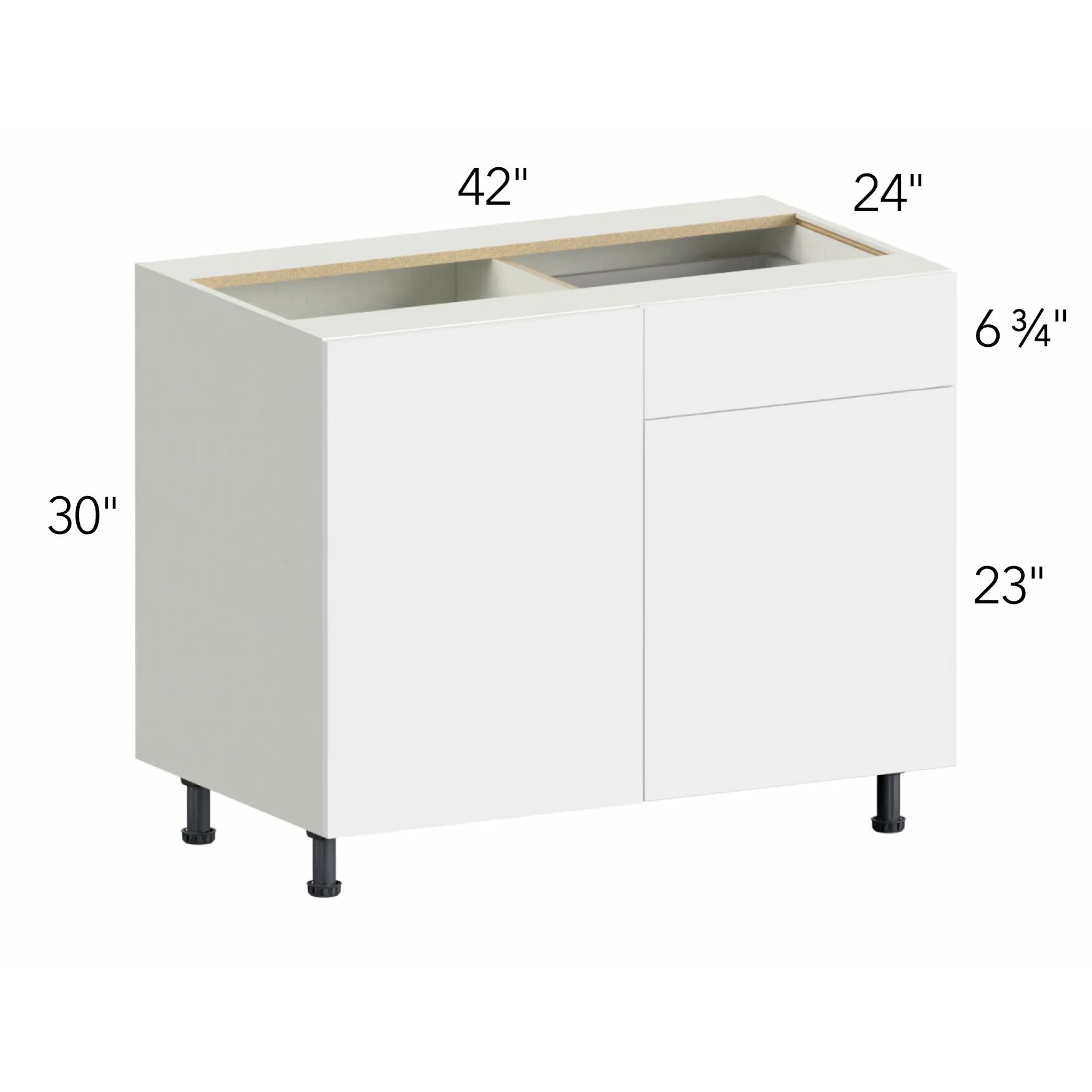 Illume® Tuscany Blanco 42"W x 30"H x 24"D Blind Corner Cabinet (BLB48/51)