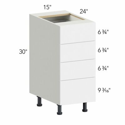 Illume® Tuscany Antracita 15"W x 30"H x 24"D Drawer Base Cabinet (DB15-4)