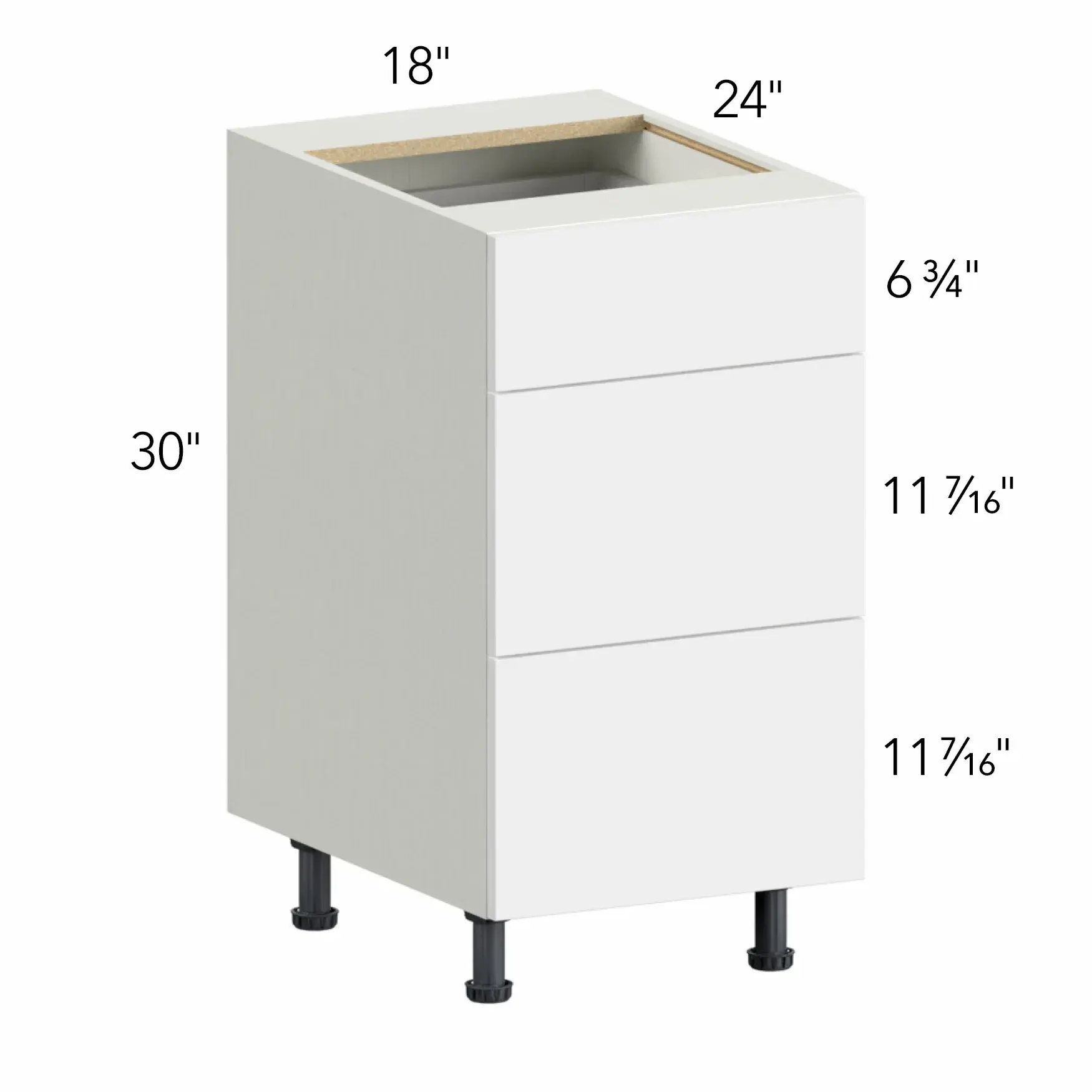 Illume® Tuscany Ida 2 18"W x 30"H x 24"D Drawer Base Cabinet (DB18-3)