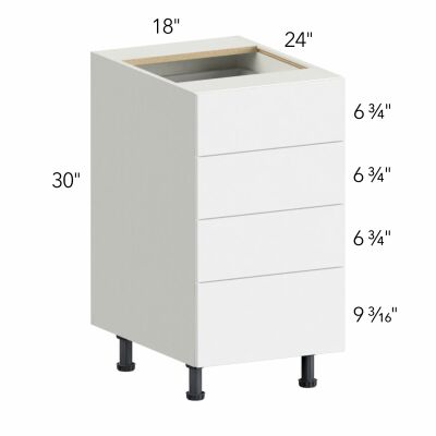 Ovela® Tuscany Antracita 18"W x 34.5"H x 24"D Drawer Base Cabinet (DB18-4)