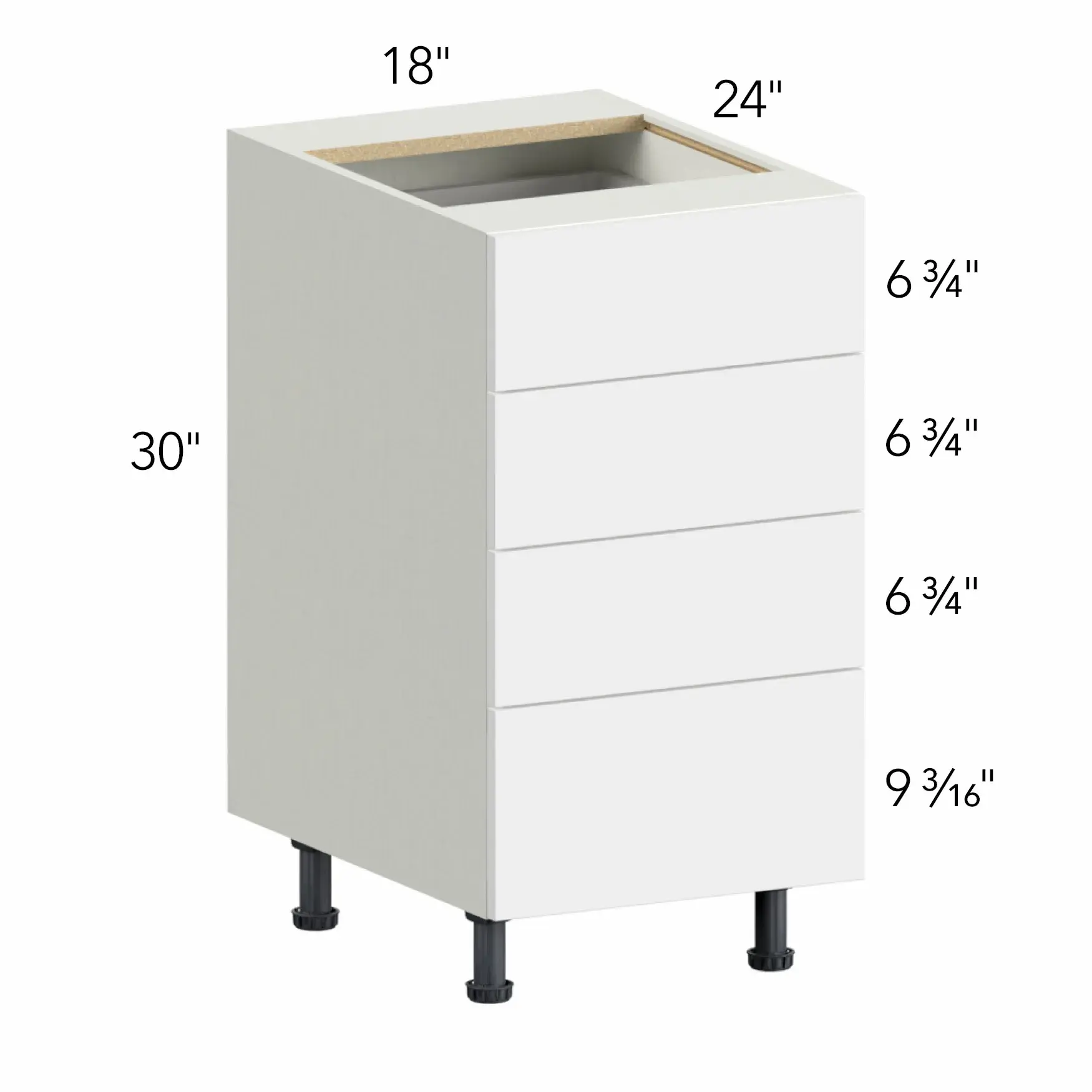 Illume® Tuscany Ida 1 18"W x 30"H x 24"D Drawer Base Cabinet (DB18-4)