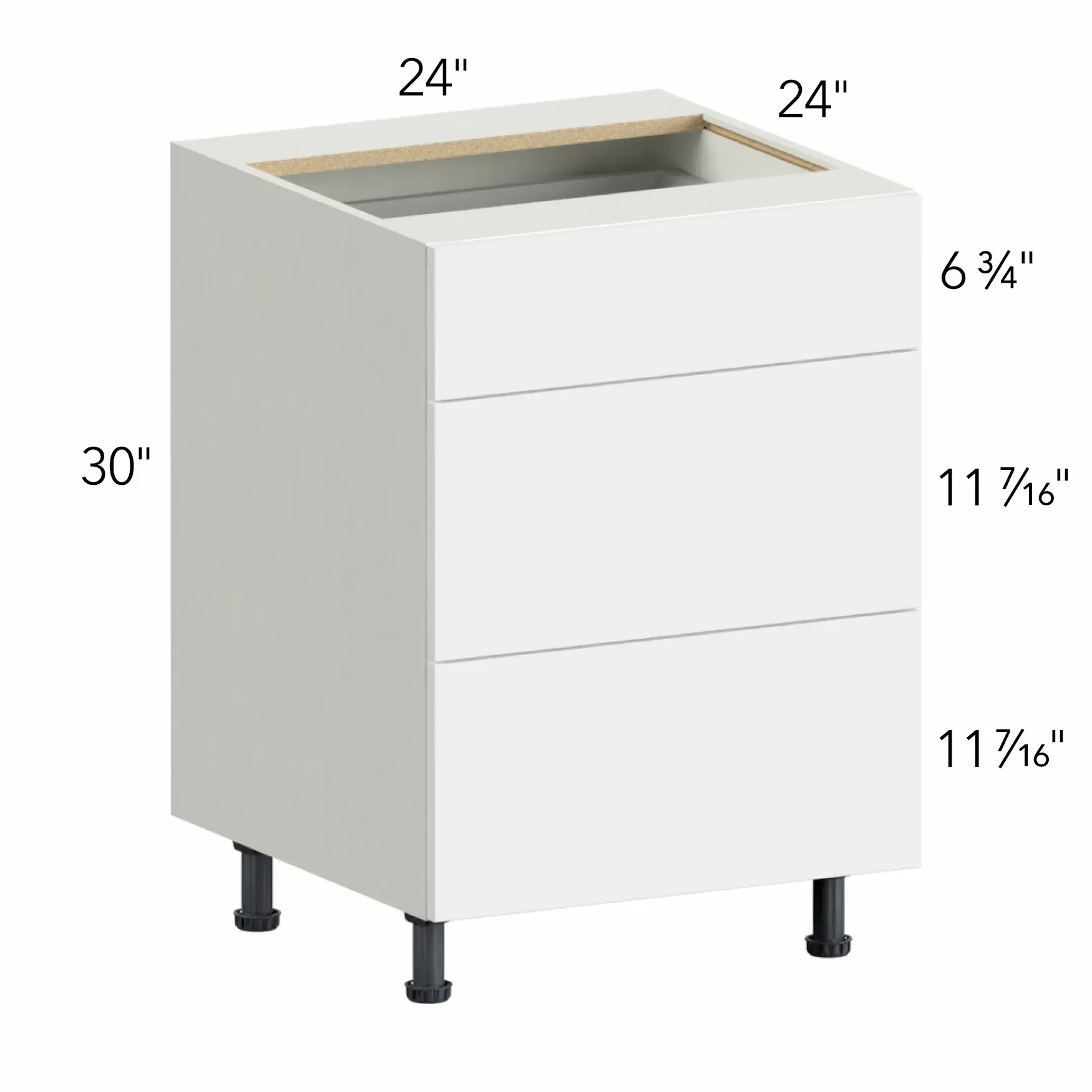 Illume® Tuscany Ida 1 24"W x 30"H x 24"D Drawer Base Cabinet (DB24-3)