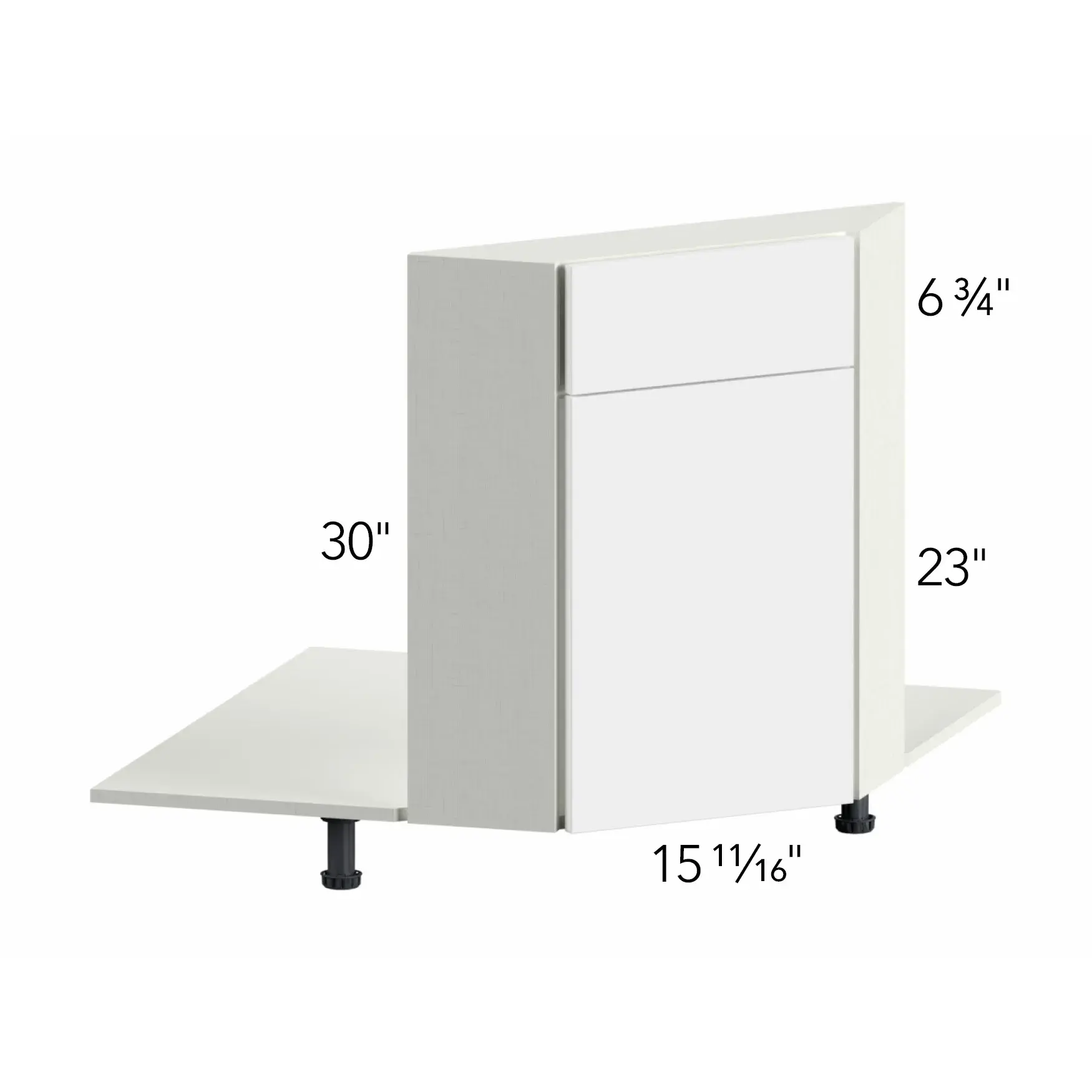 Illume® Catalina Olmo 3 28.5"W x 30"H x 5.5"D Desk Base Cabinet (DSF36)