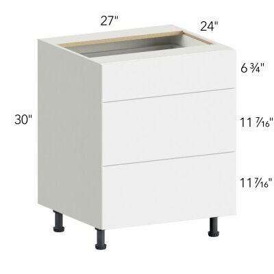 Illume® Tuscany Olmo 3 27"W x 30"H x 24"D Drawer Base Cabinet (DB27-3)