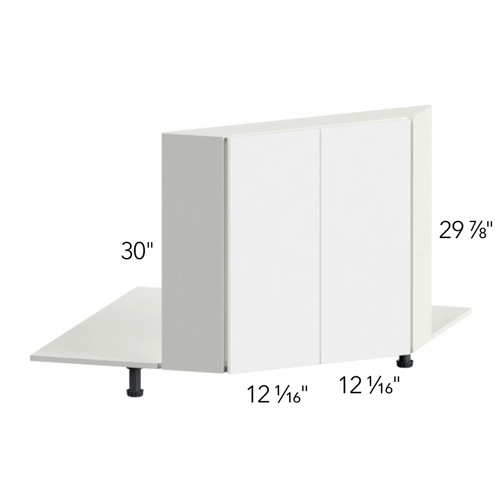 Illume® Catalina Silk Flow 37"W x 30"H x 5.5"D Desk Base Cabinet (DSF42FD)