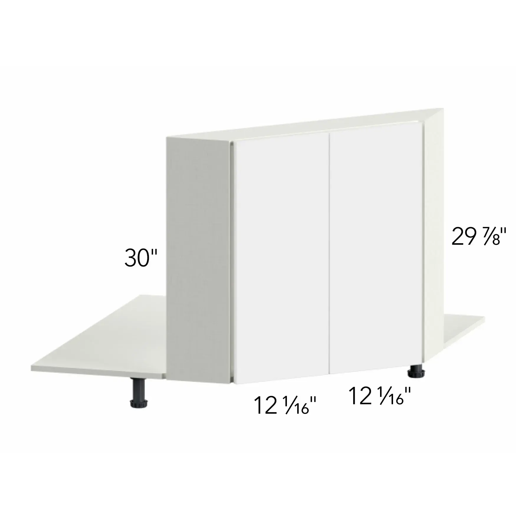 Illume® Catalina Silk Flow 37"W x 30"H x 5.5"D Desk Base Cabinet (DSF42FD)