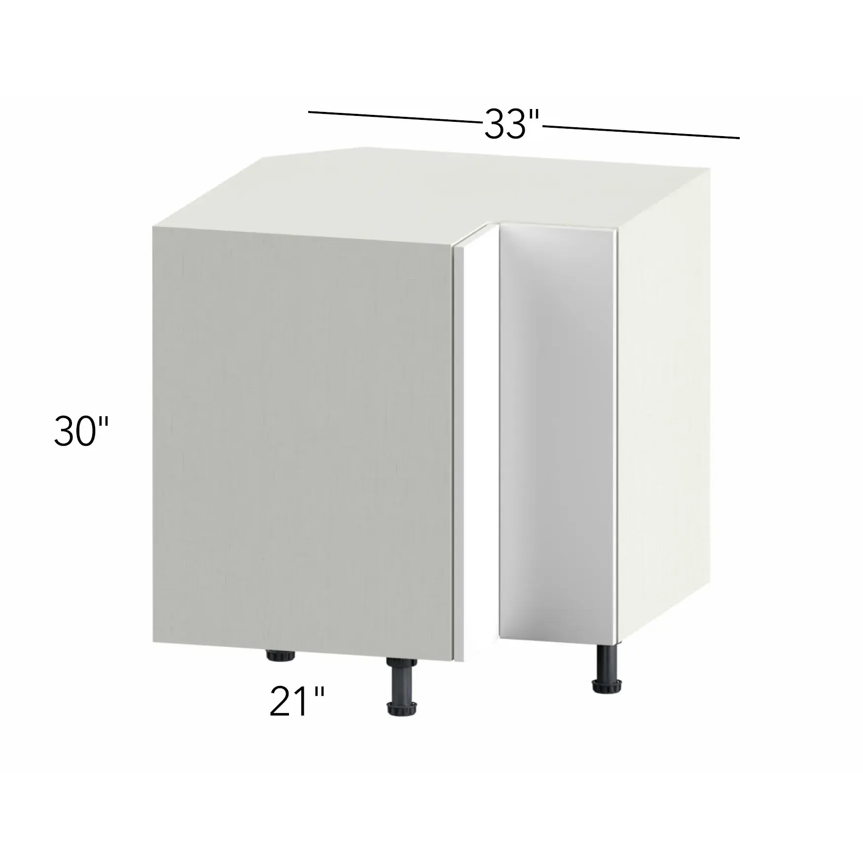Illume® Tuscany Olmo 3 30"W x 30"H x 30"D Easy Reach Corner Base (ERB33)
