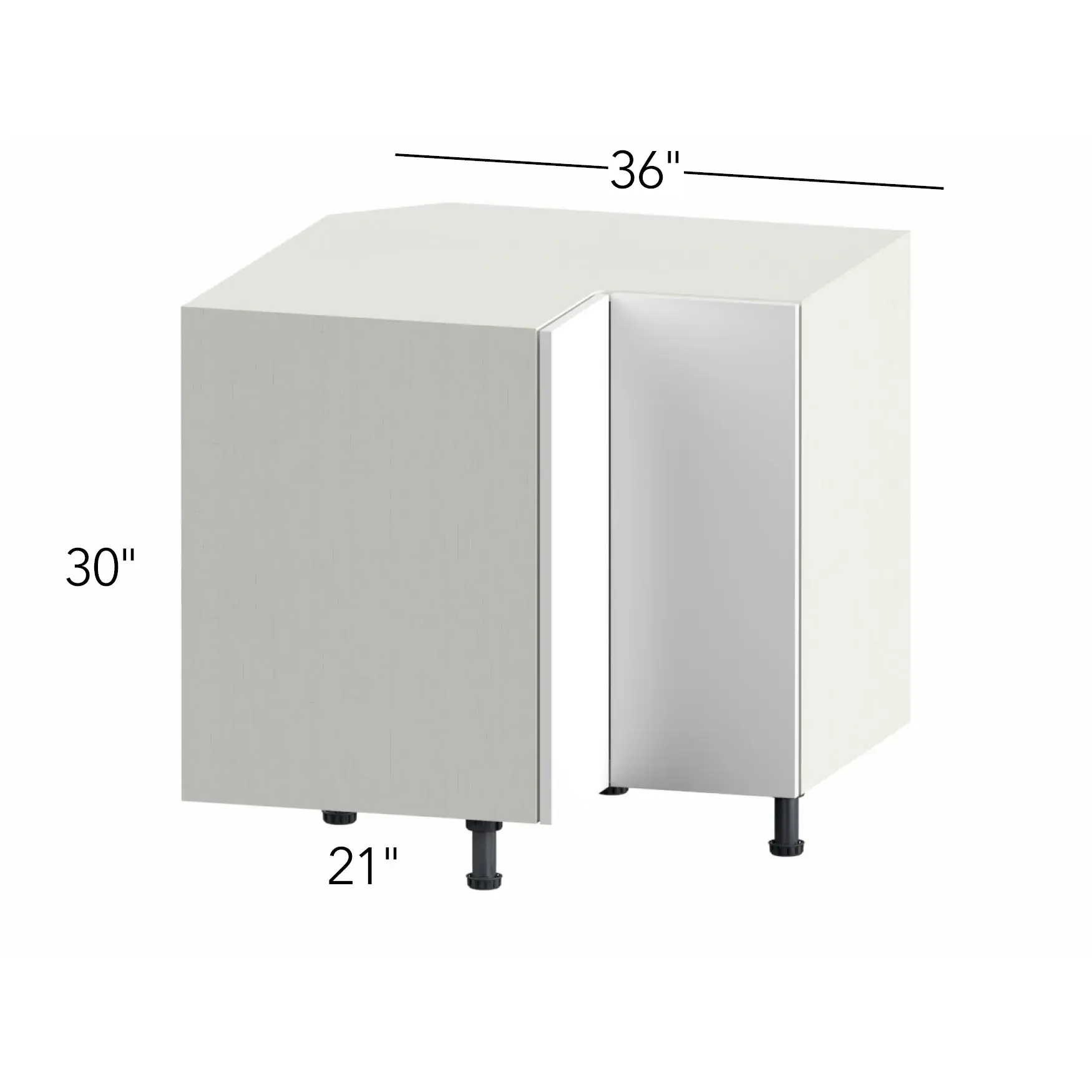 Illume® Tuscany Basalto 33"W x 30"H x 33"D Easy Reach Corner Base (ERB36)