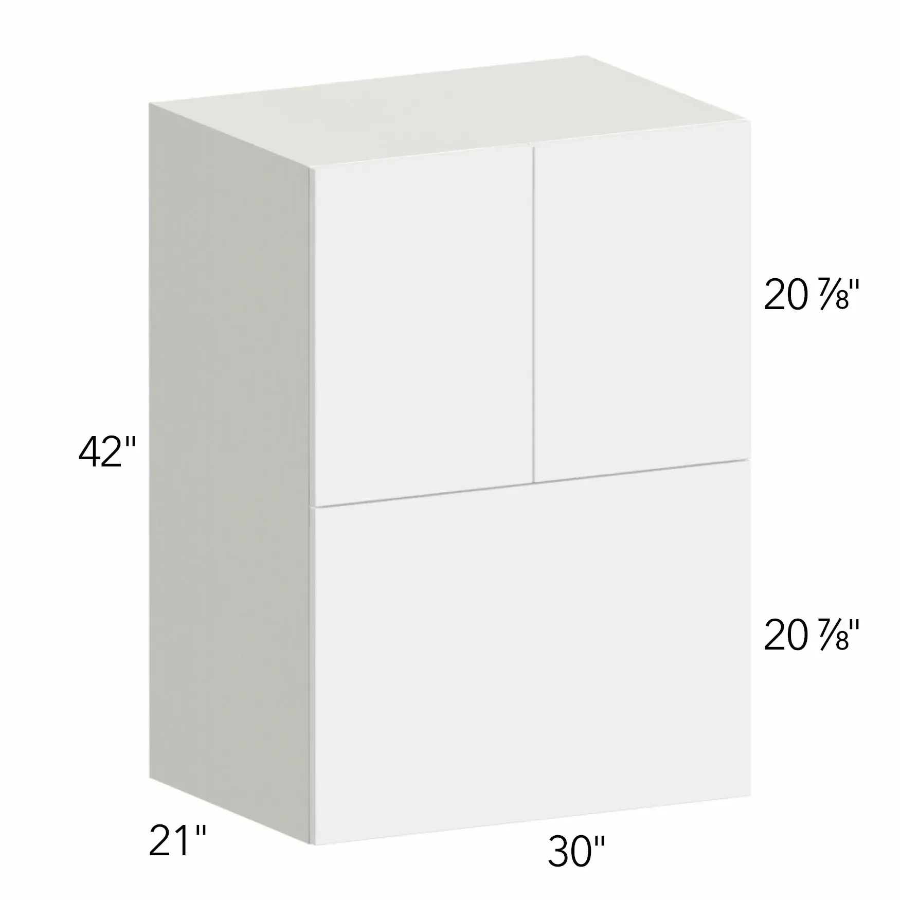 Ovela® Tuscany Blanco 30"W x 42"H x 21"D Microwave Wall Cabinet (MC304221)