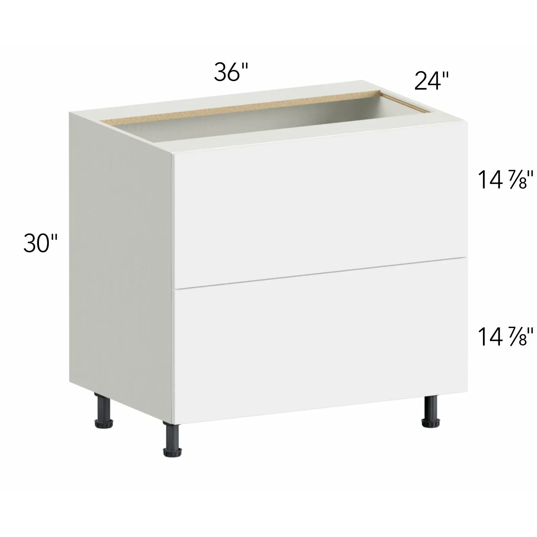Illume® Catalina Olmo 3 36"W x 30"H x 24"D Drawer Base Cabinet (DB36-2)