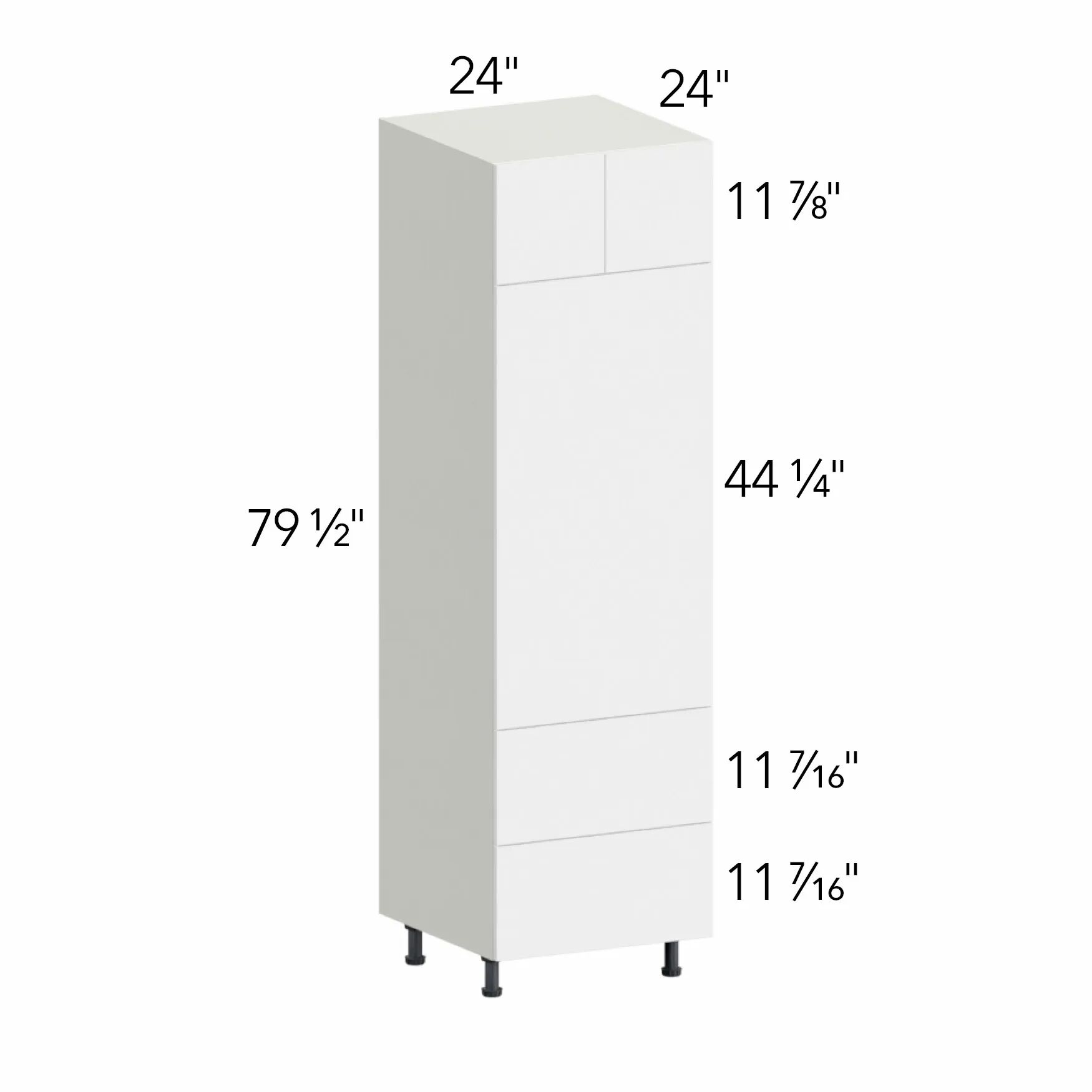 Illume® Tuscany Blanco 24"W x 79.5"H x 24"D Oven Cabinet (OC2484C)