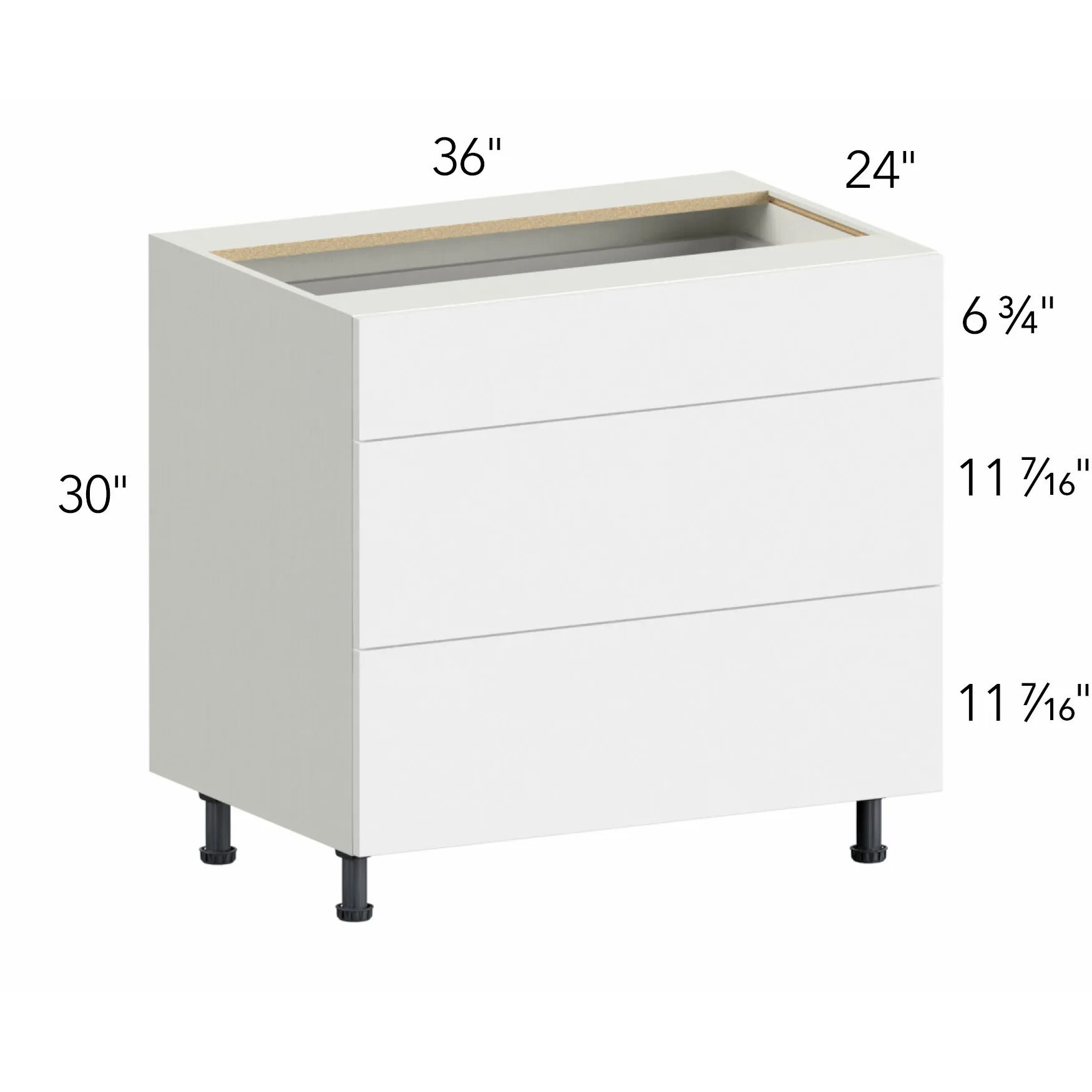Illume® Tuscany Como Ash 1 36"W x 30"H x 24"D Drawer Base Cabinet (DB36-3)