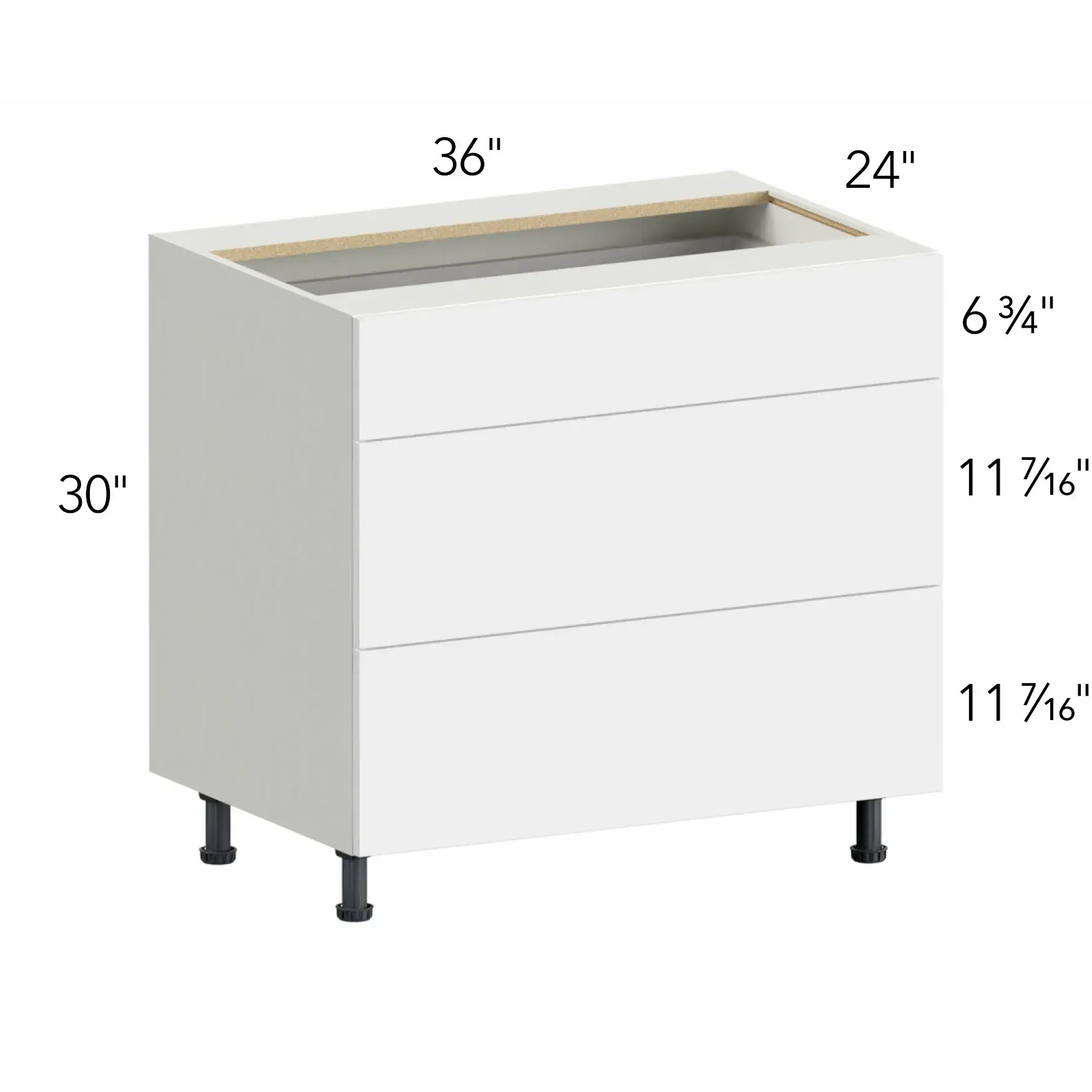 Illume® Tuscany Como Ash 1 36"W x 30"H x 24"D Drawer Base Cabinet (DB36-3)