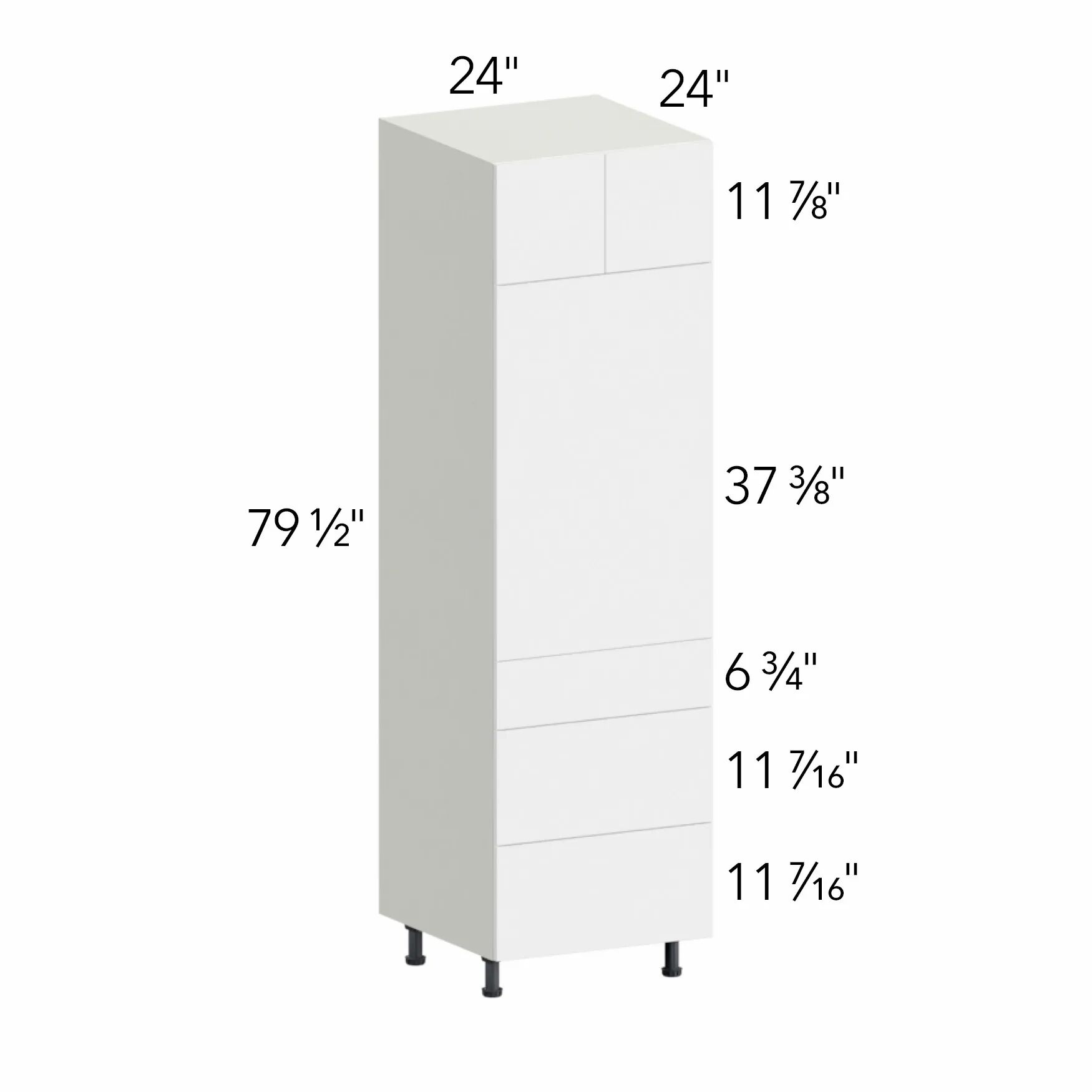 Illume® Tuscany Ida 2 24"W x 79.5"H x 24"D Oven Cabinet (OC2484S-3)