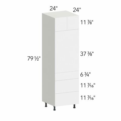 Illume® Tuscany Blanco 24"W x 79.5"H x 24"D Oven Cabinet (OC2484S-3)