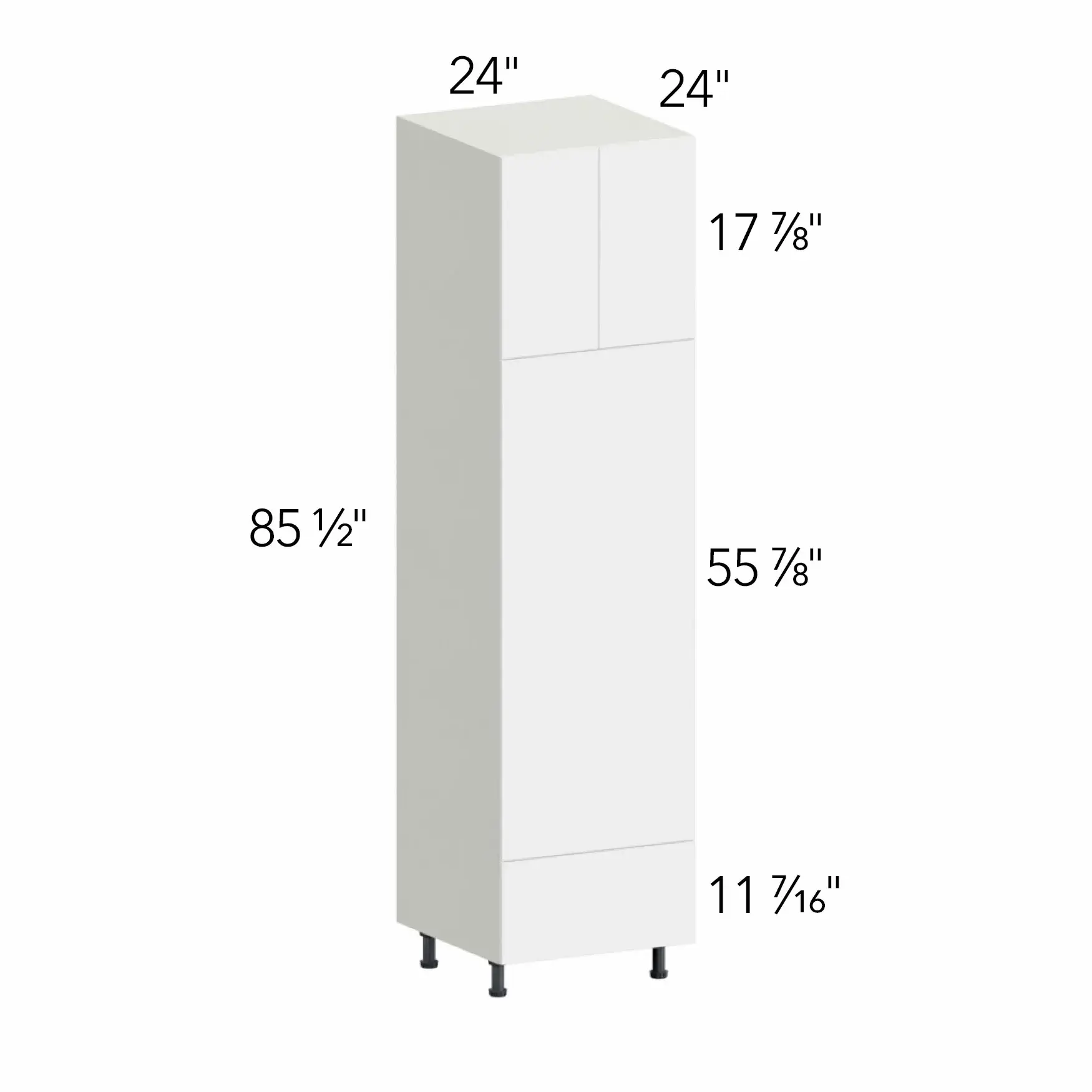 Ovela® Catalina Silk Flow 24"W x 85.5"H x 24"D Oven Cabinet (OC2490D)