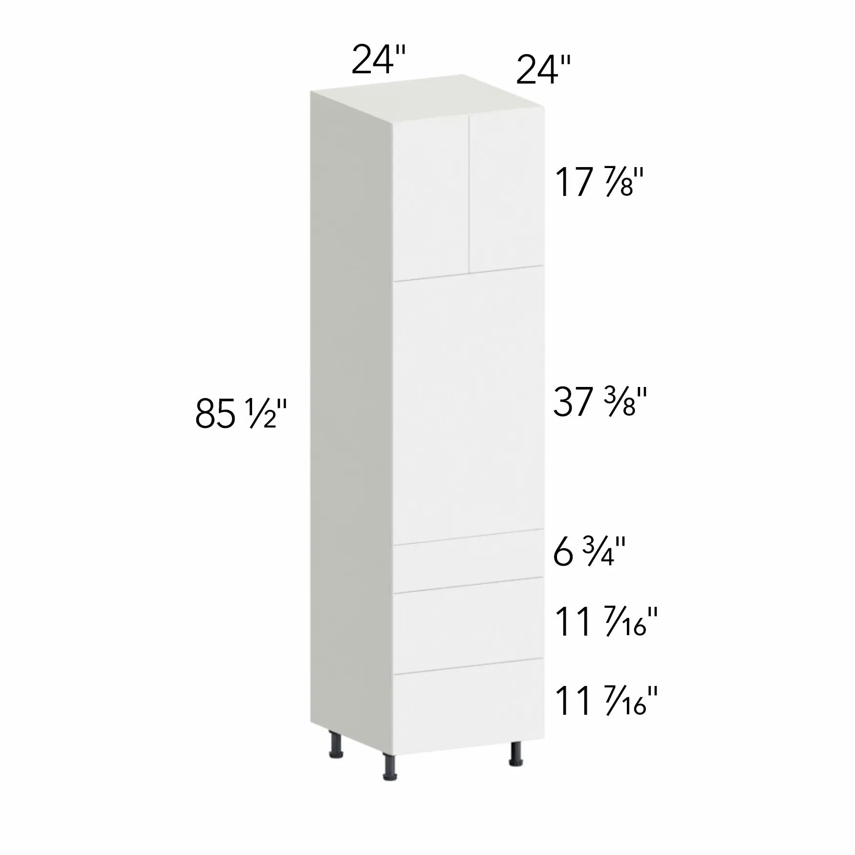 Illume® Tuscany Olmo 3 24"W x 85.5"H x 24"D Oven Cabinet (OC2490S-3)