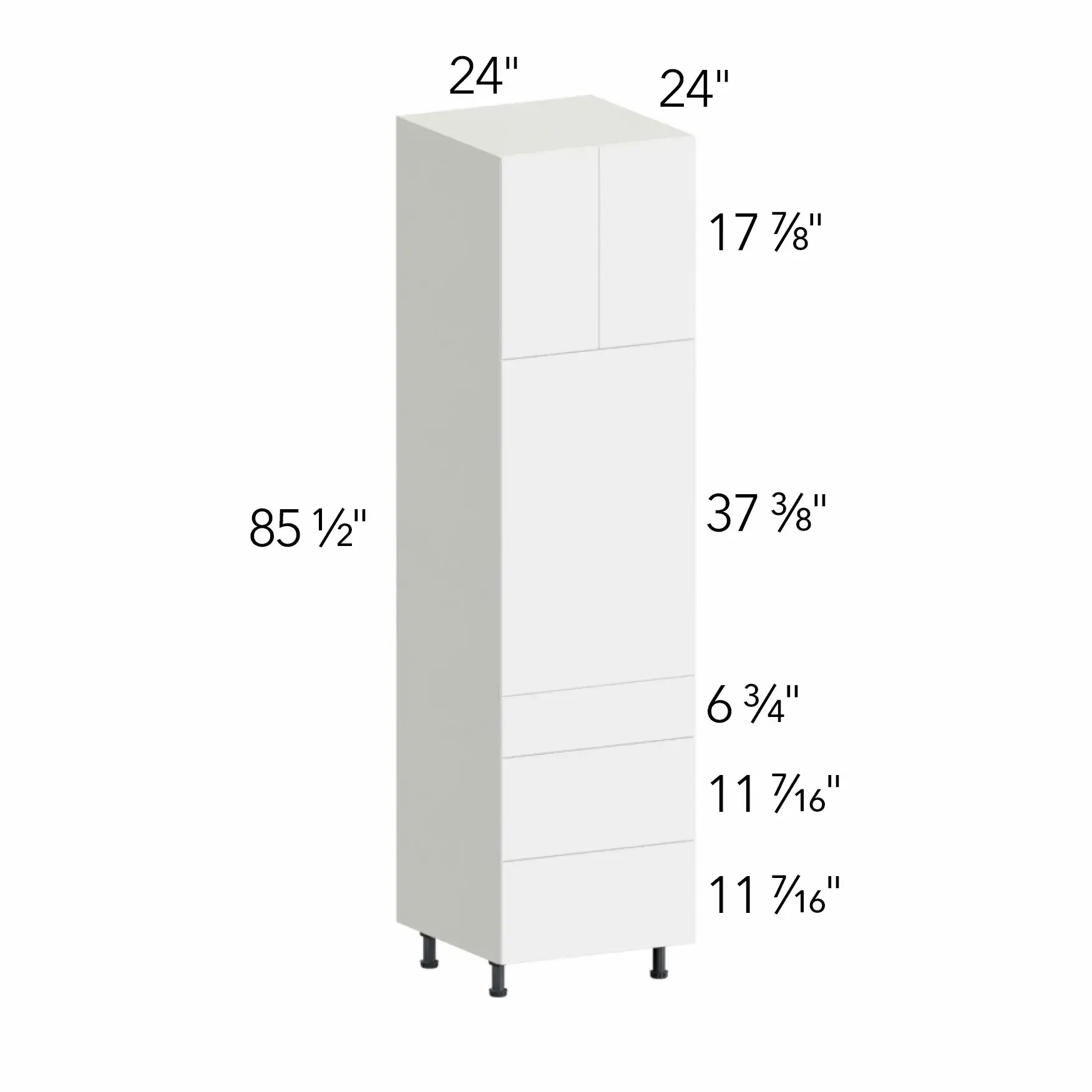 Illume® Tuscany Olmo 3 24"W x 85.5"H x 24"D Oven Cabinet (OC2490S-3)