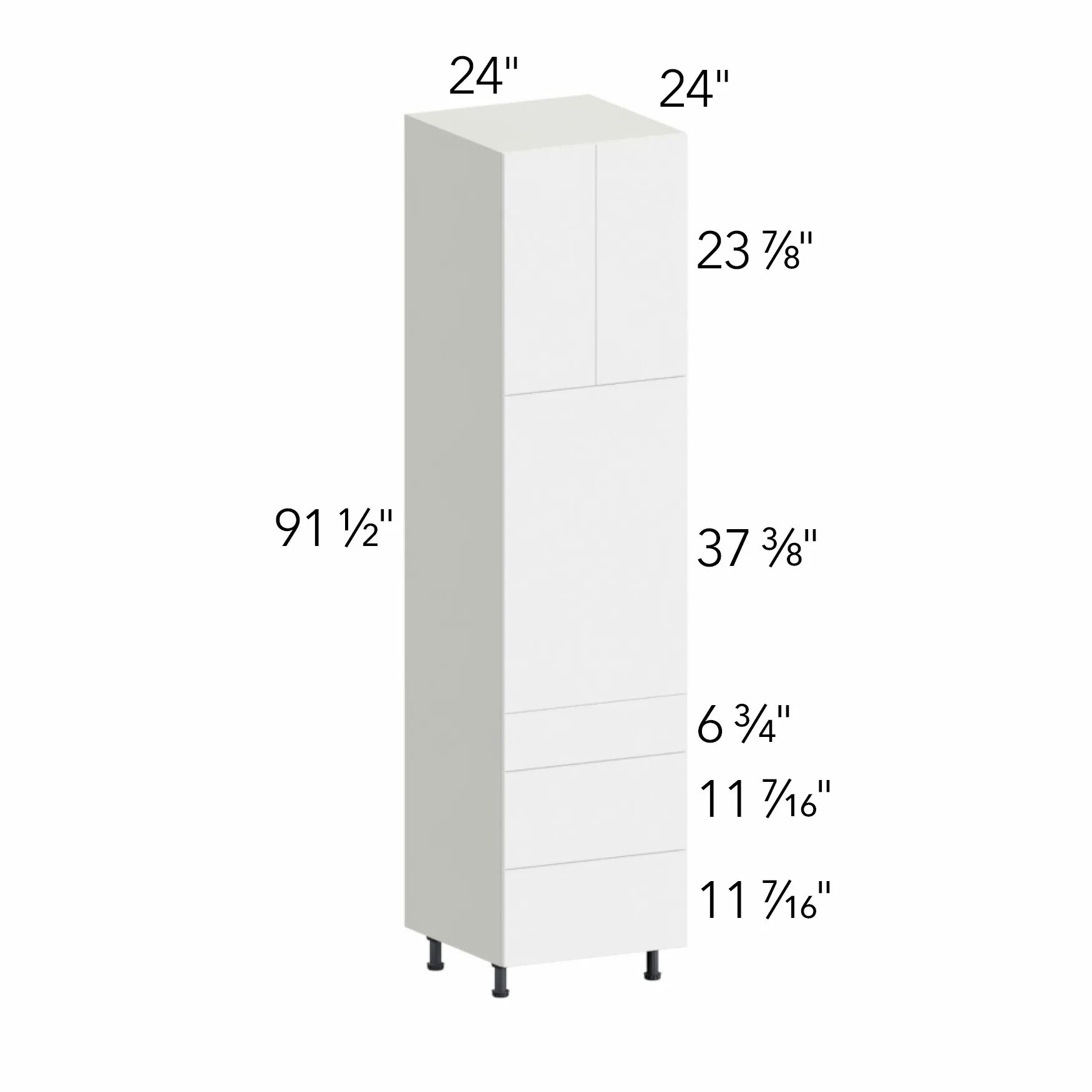 Illume® Tuscany Olmo 3 24"W x 91.5"H x 24"D Oven Cabinet (OC2496S-3)