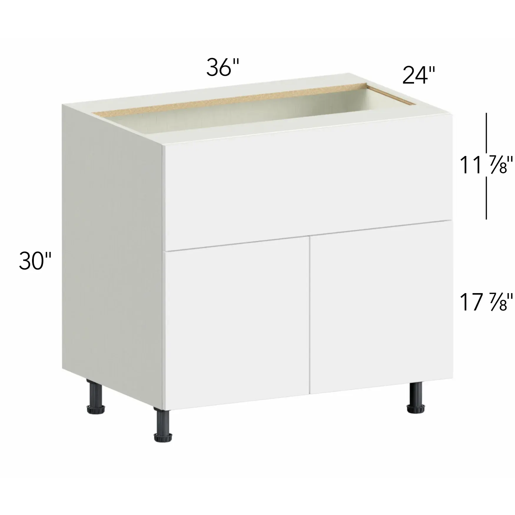 Illume® Tuscany Blanco 36"W x 30"H x 24"D Specialty Base Cabinet (FS36)